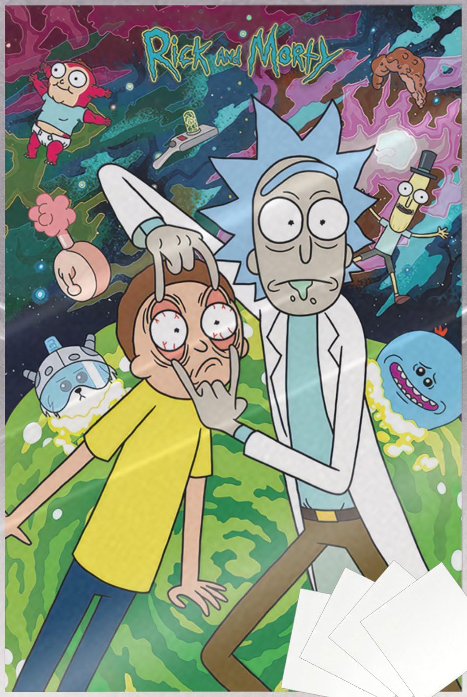 POSTER STOP ONLINE Rick and Morty - TV Show Poster (Watch! - Eyes) (Size: 24" x 36") (Laminated Poster & Strips)