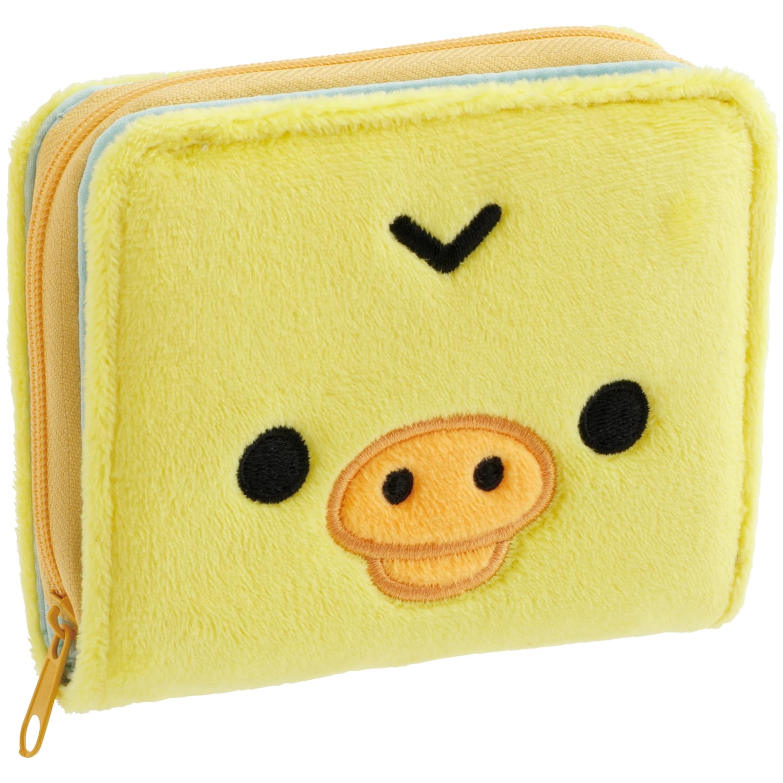 San-X Rilakkuma WL38003 Plush Wallet, Kiiroitori, H4.3 x W4.7 x D1.4 inches (110 x 120 x 35 mm) : Toys & Games
