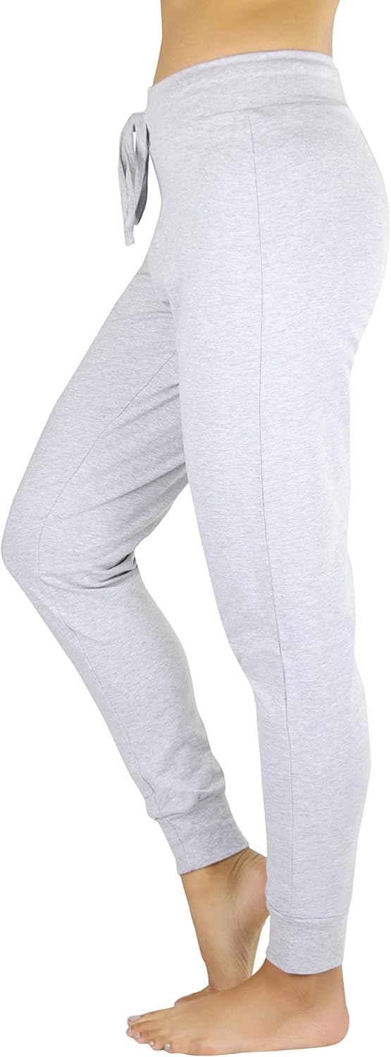 ToBeInStyle Women's Lightweight Cotton Blend Fleece Knit Drawstring Jogger Pants - Image 5