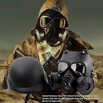 Amazon.co.jp: ガスマスク サバイバルゲームマスク (3点セット/マスク+