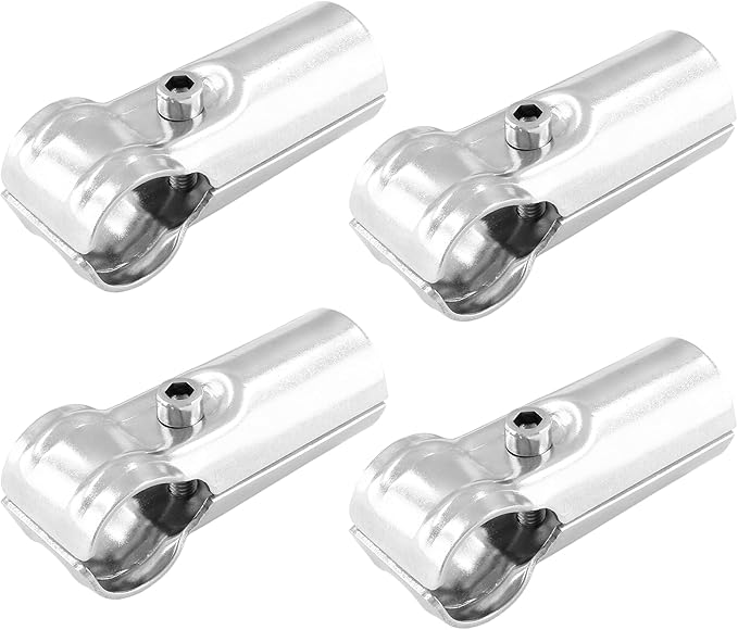Kemcatui 1'' / 25mm T Pipe Clamp, Stainless Steel Chain Link Fence End Rail Clamps, Joint Pipe