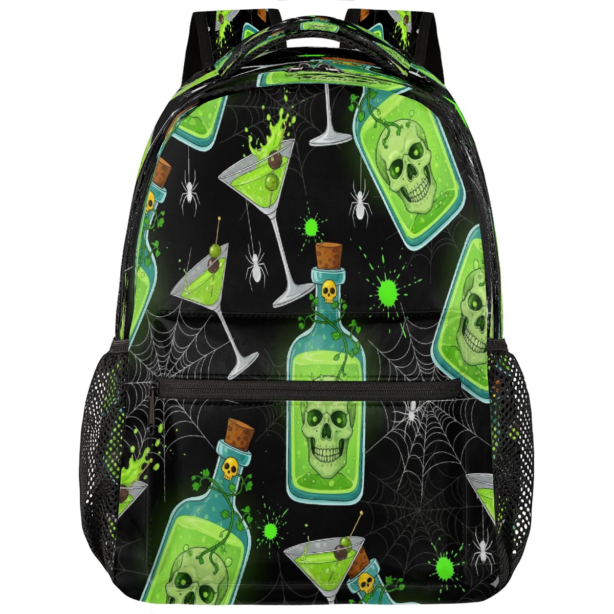 Mochila escolar de calavera para laptop 15.6 8