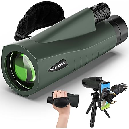 DOCANIO 12x56 Monokular Mit Nachtsicht & Smartphone-Adapter - HD, Wasserdicht IPX7