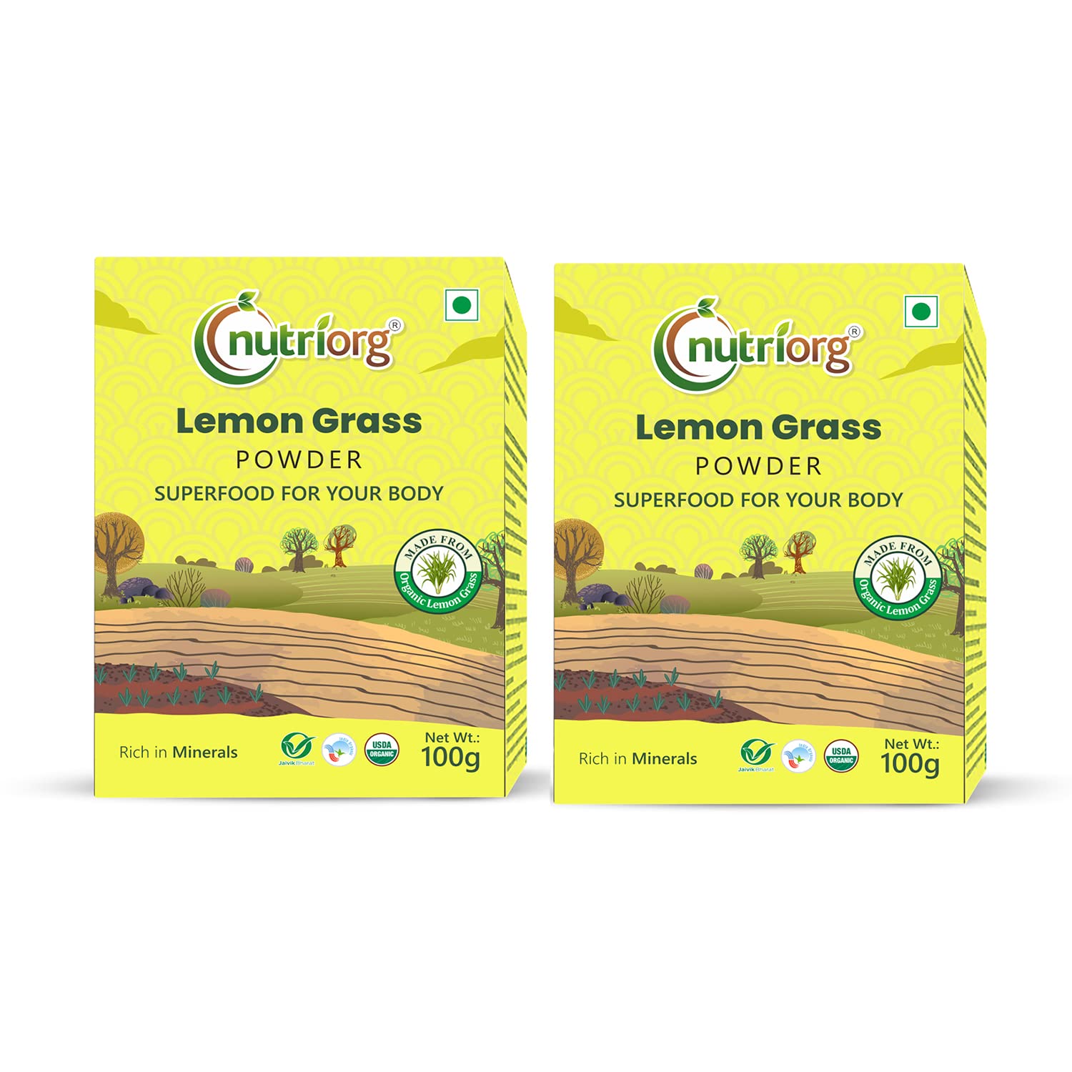 Sponsored Ad – Nutriorg Lemon Grass Powder 200g | Indian Tea Masala mix| Unprocessed | Zero Oil Extracted Leaves Powder| Used as Detox