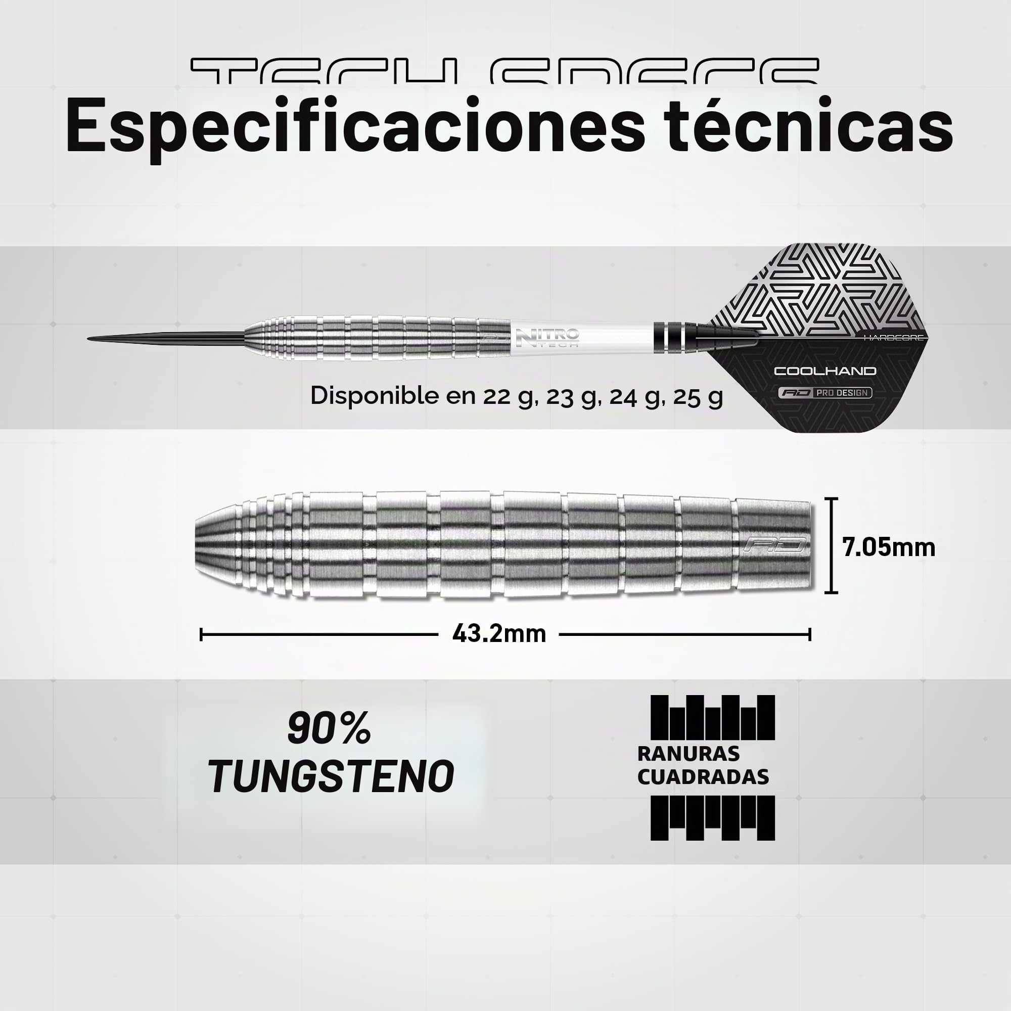 RED DRAGON Luke Humphries Juego de Dardos de tungsteno Premium de la Serie TX con Plumas y vástagos