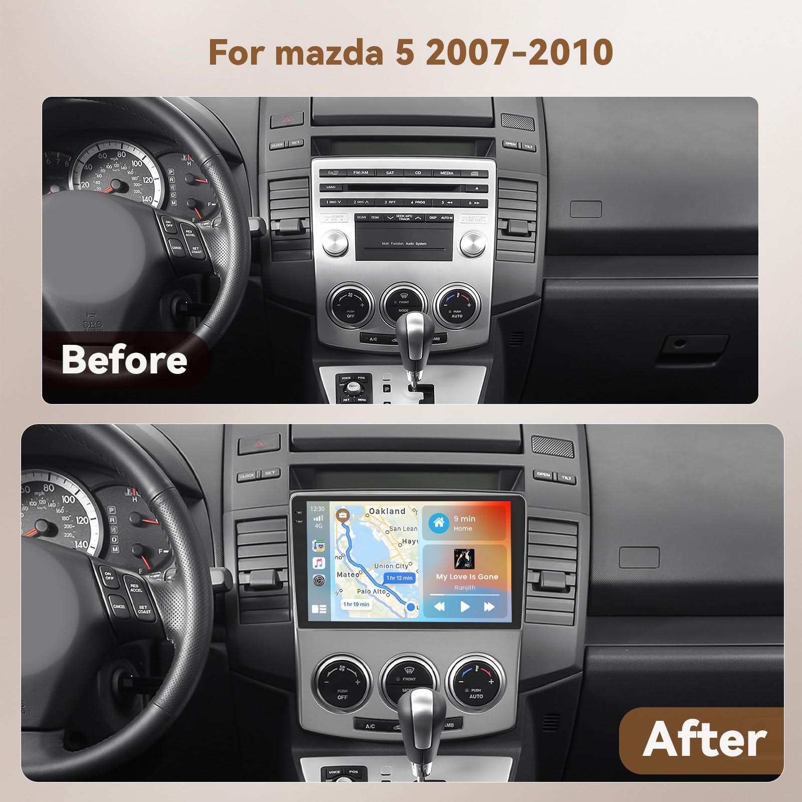 Radio samochodowe mazda 5, samochodowe stereo mazda 5 2007 2008 2009 2010, radio samochodowe mazda 5, ekran mazda 5, nawigacja samochodowa mazda 5 2007 2008 2009 2010 z wifi carplay mazda 5 z bluetoot