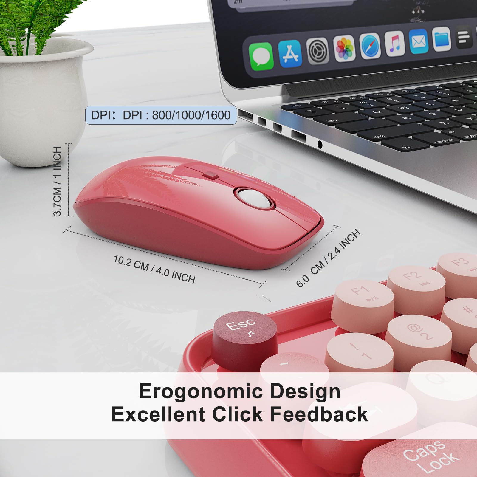 Round Keycap Keyboard And Mouse Wireless Typewriter Keyboard & Mouse ...
