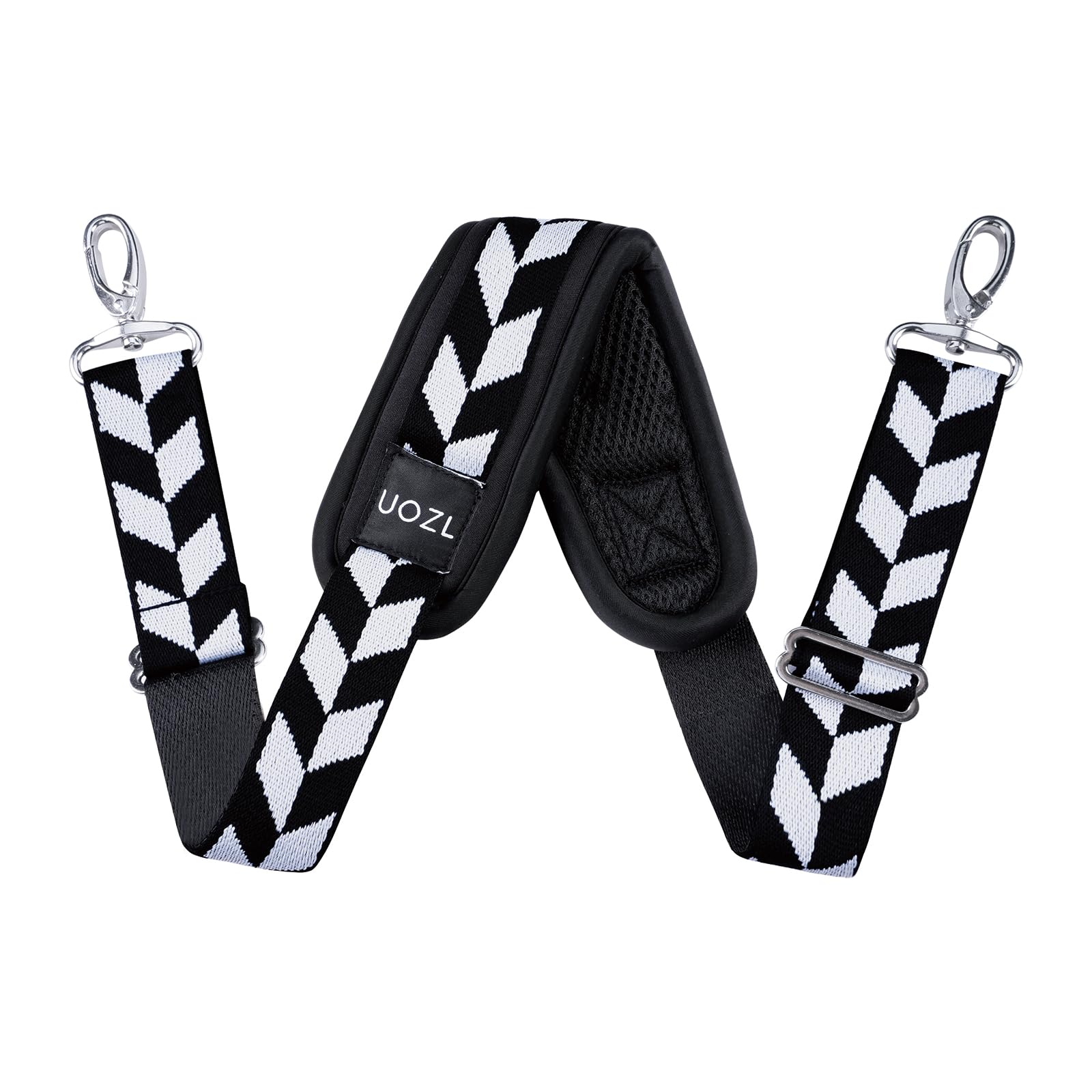 59 Inch Shoulder Strap for Bag with Thick Fixed Shoulder Pad,Blackgrid