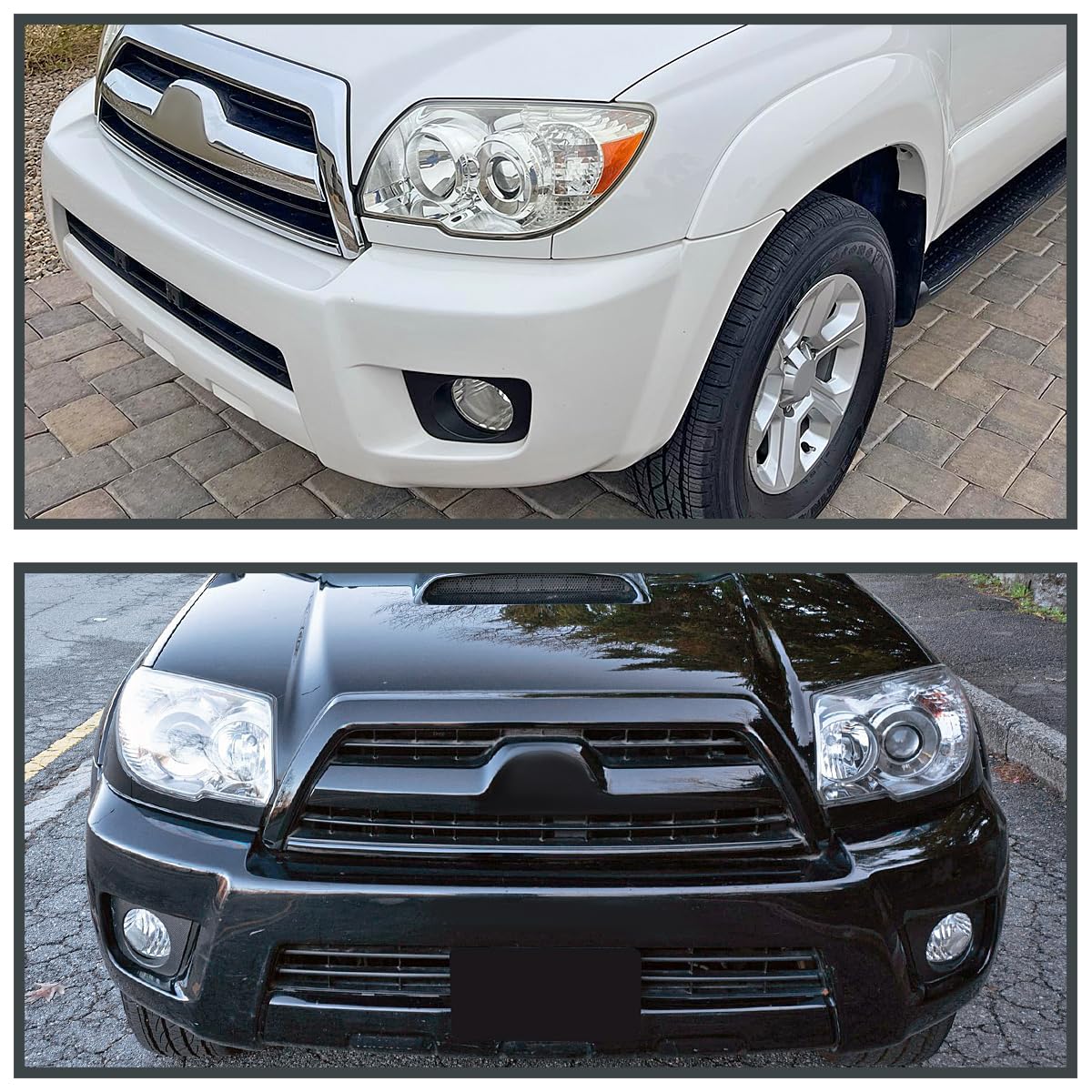Spec-D Tuning Clear Driving Fog Lights + Bulbs + Switch Compatible with 2006-2009 Toyota 4Runner L+R Pair Assembly