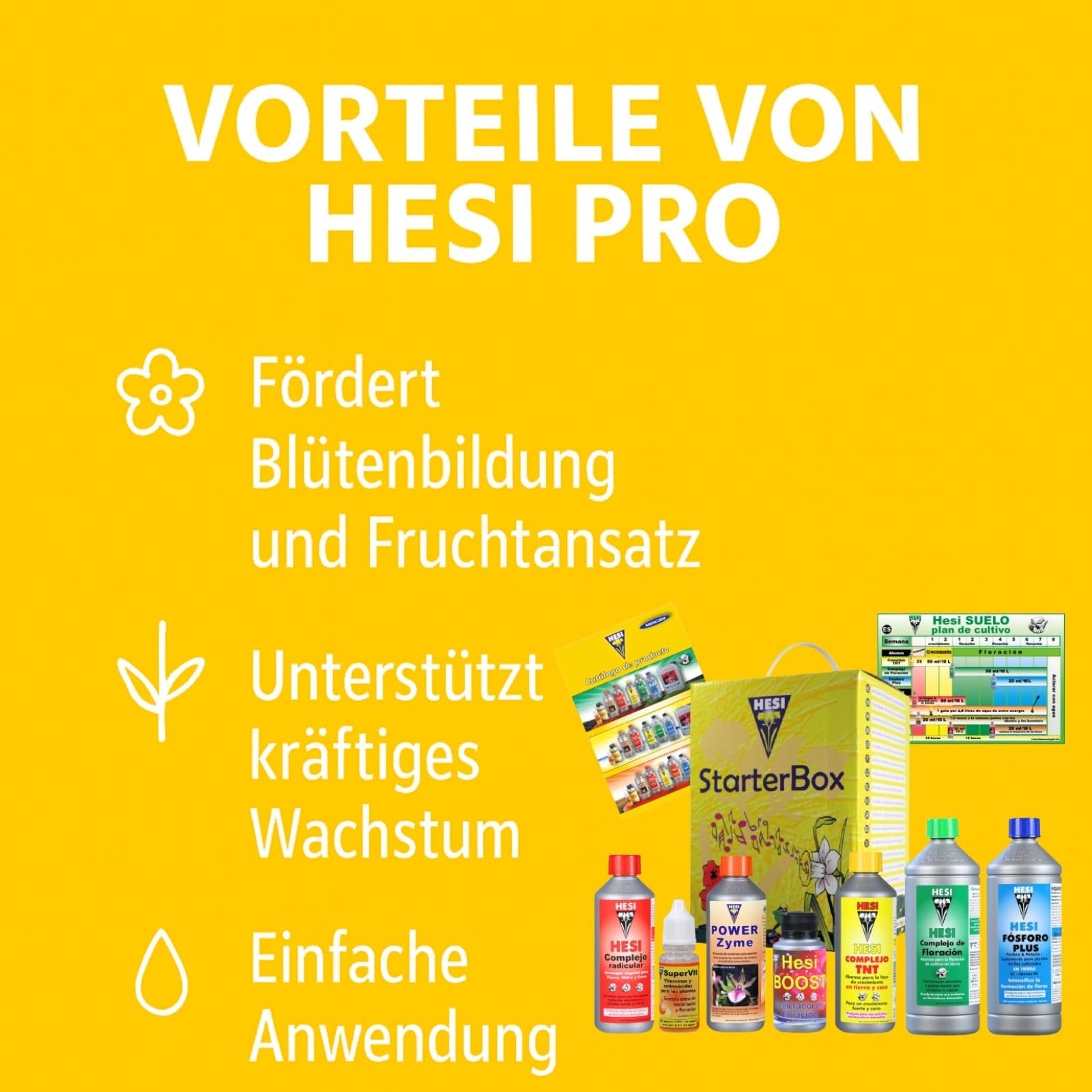 Weedness Hesi Dünger Starter Kit Erde Groß - Grow Pflanzen Orchideen NPK Bio Kit Naturdünger Anbau Indoor Outdoor Bonsai Organischer