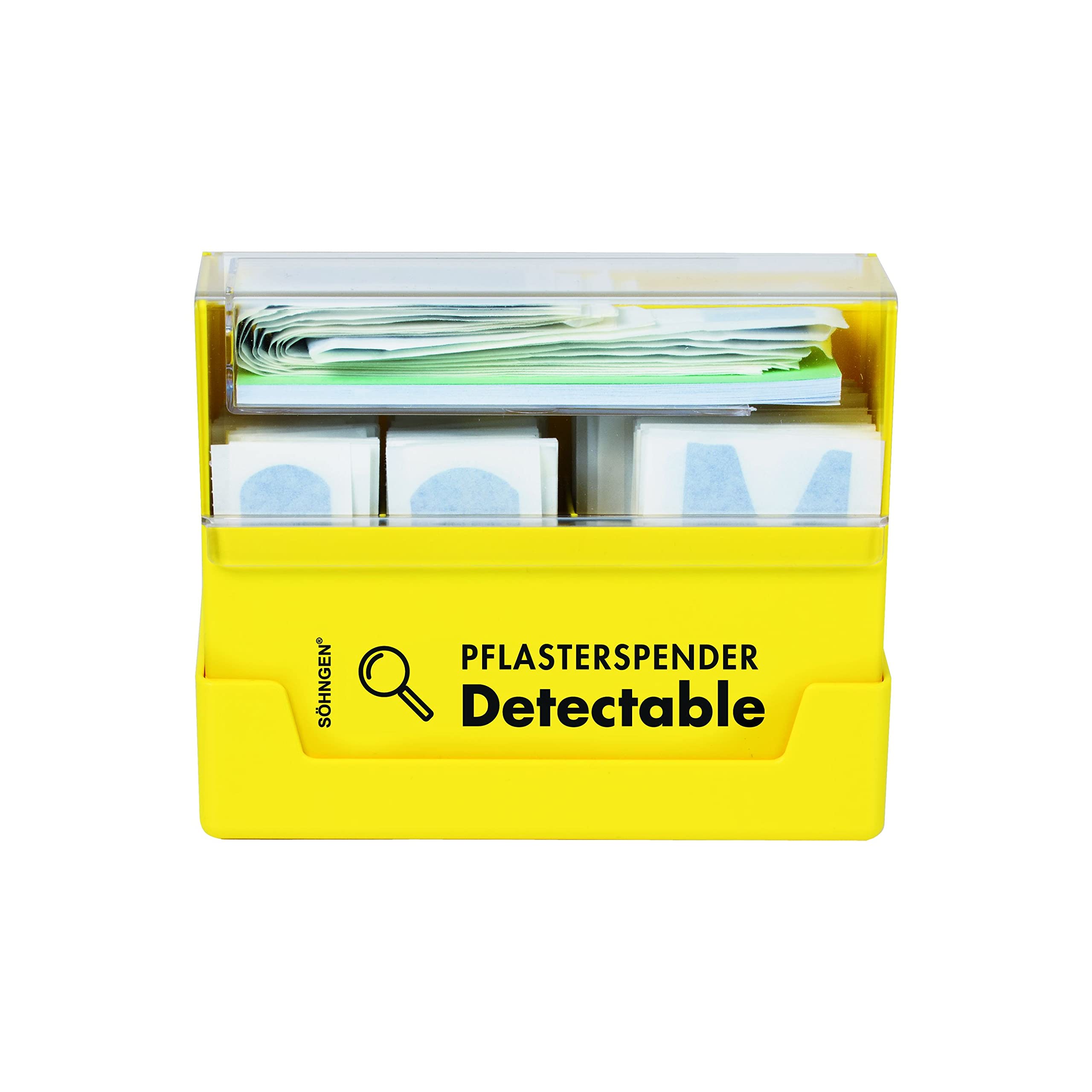 Distributeur de pansements garni 16x12,2 cm jaune fluo Detectable