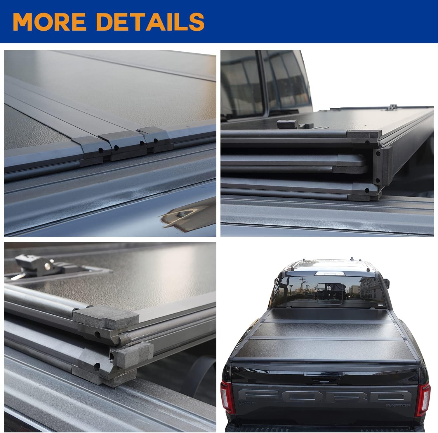 Lyon Cover 5'4" / 64" Hard Tri-Fold Truck Bed Tonneau Cover Compatible with 2017-2026 Honda Ridgeline