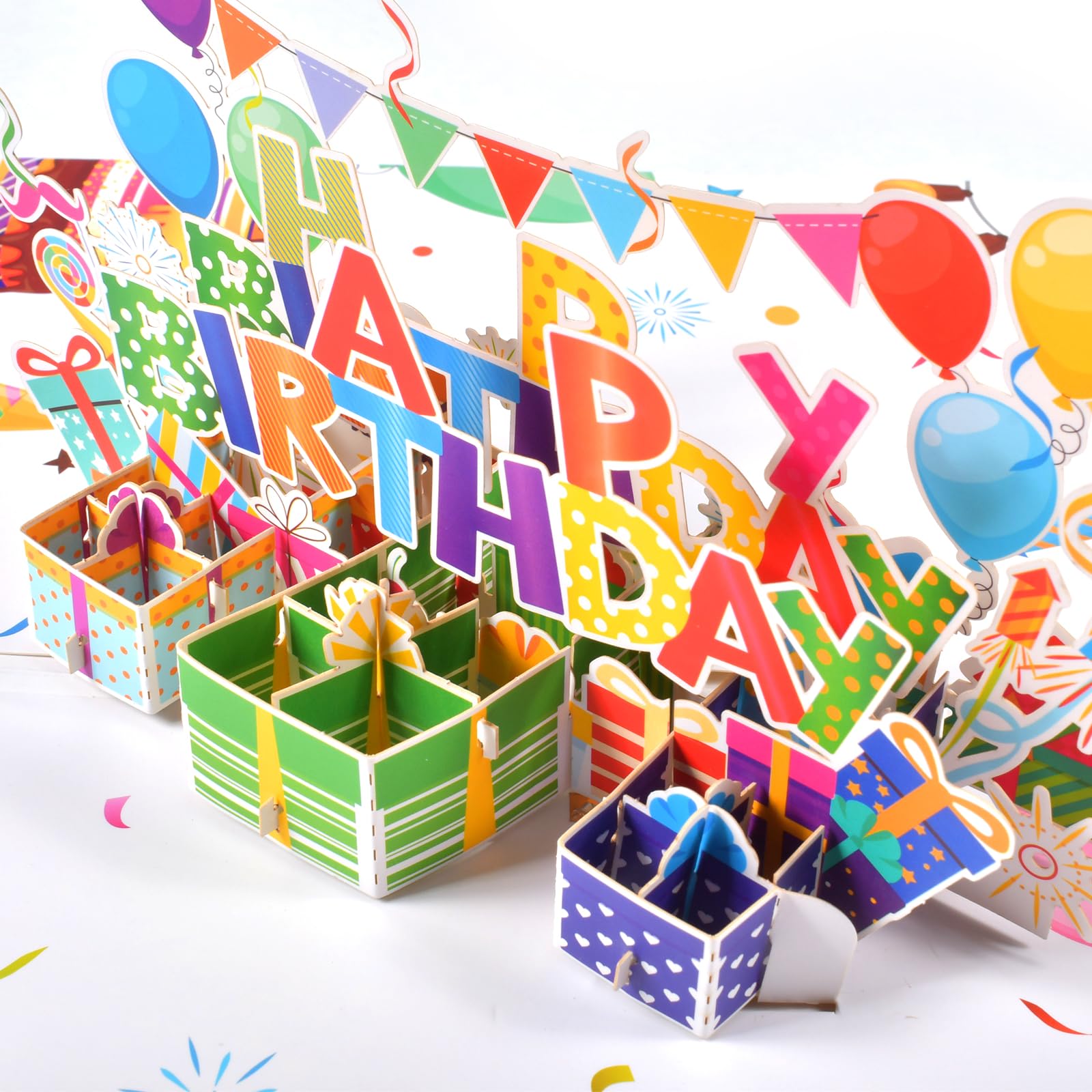 Carte Anniversaire Musicale APOTODITO 3D - Lumière Feu D'artifice Cadeau Carte 3D Feu D'artifice