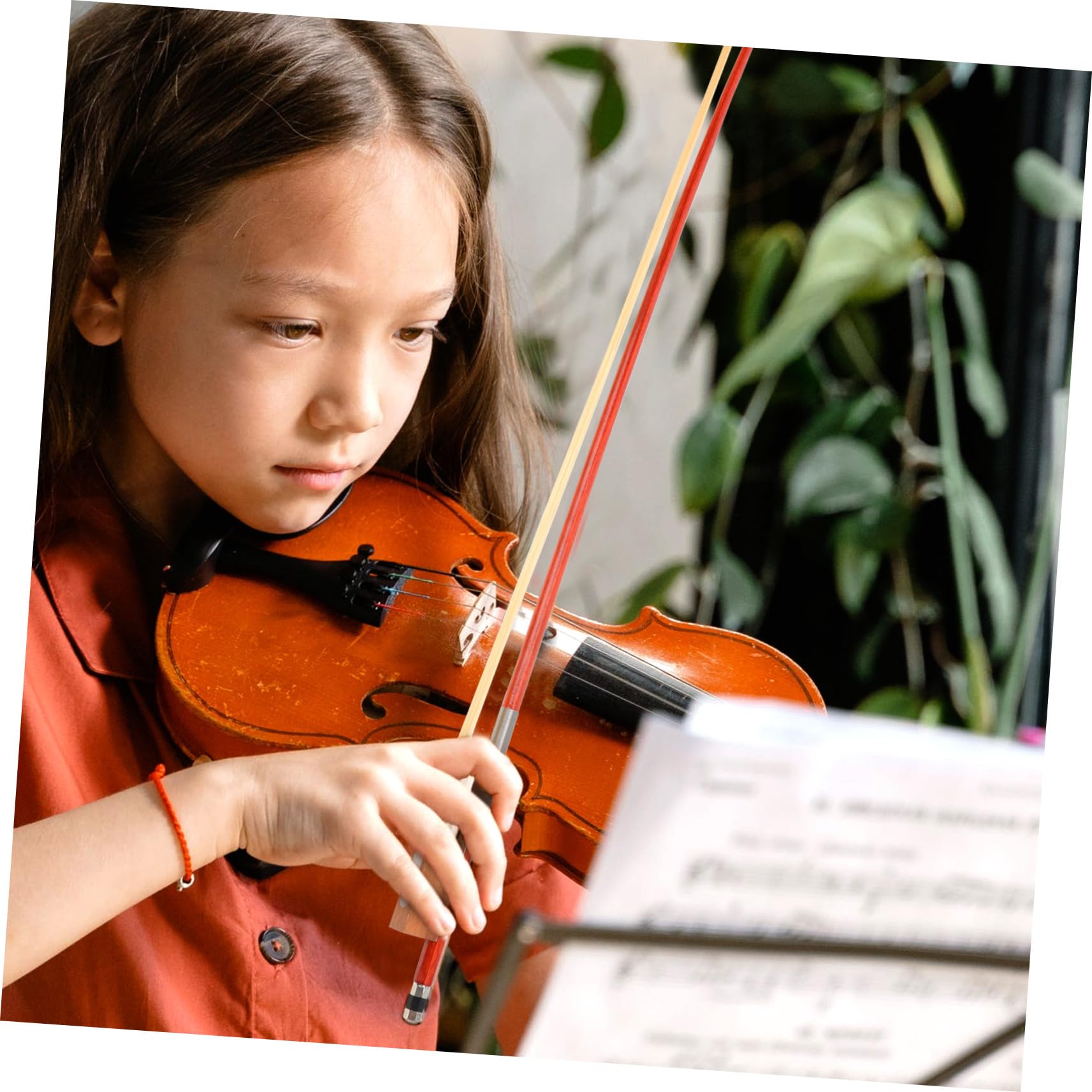 Zerodeko Archet de Violon en Bois pour Pratique Crin de Queue de Cheval, Confort Amélioré et Élasticité Optimale, pour Débutants et Professionnels