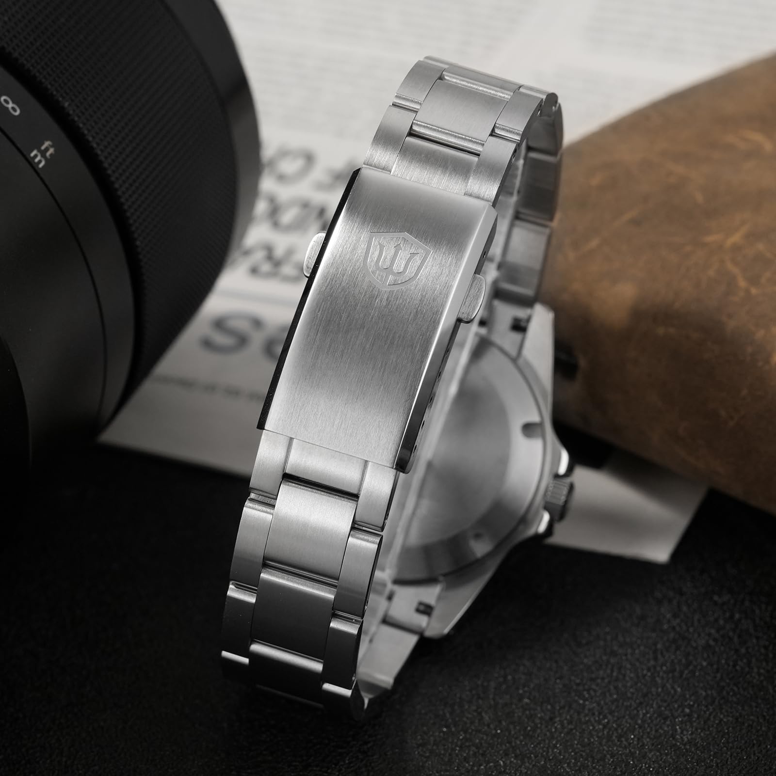 watchdives GMT - WD16570 V2 - Montre de plongée automatique à double fuseau horaire NH34 - 37 mm - Cristal saphir