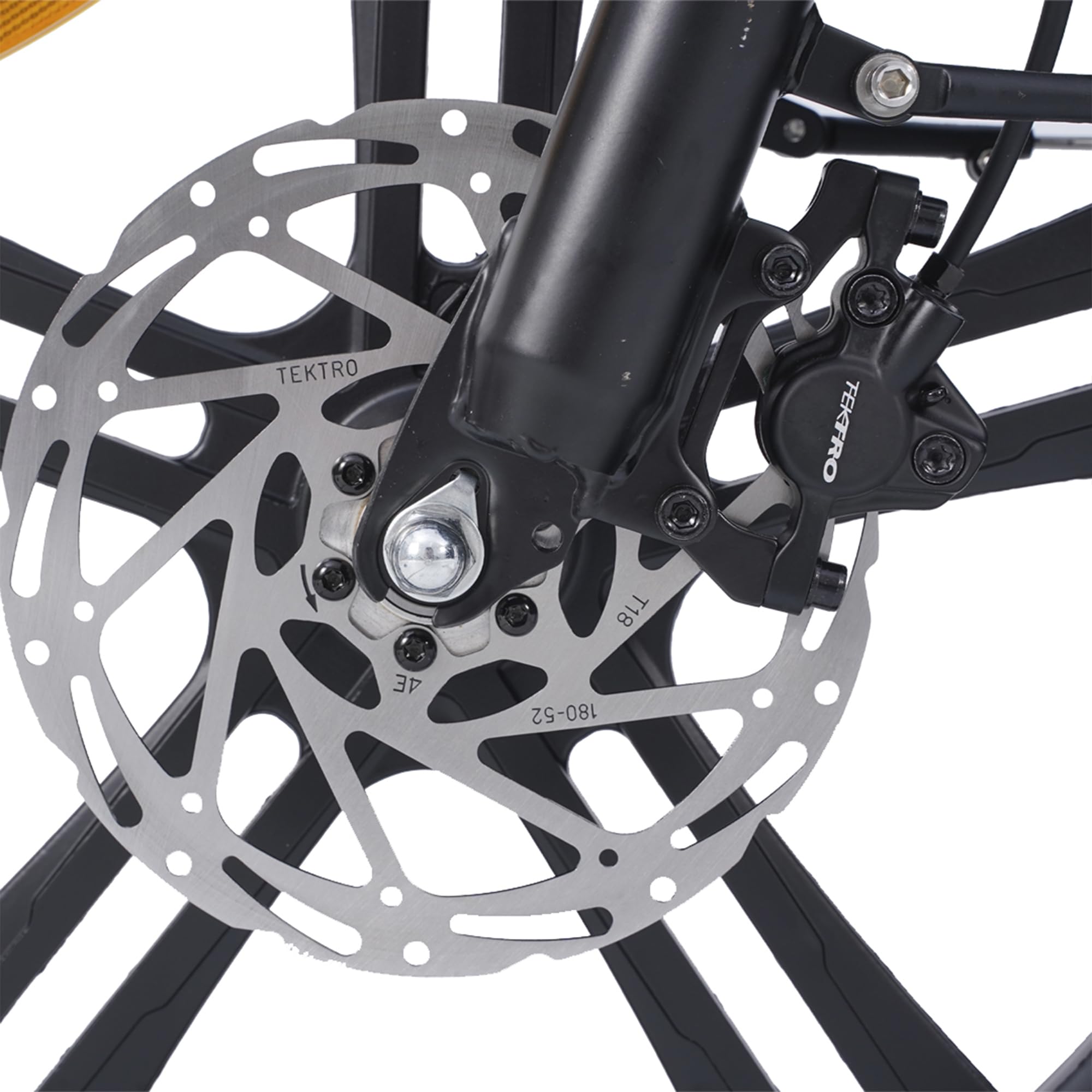 Hygge Bikes Sorø Vélo électrique pliable tout-terrain 50,8 x 10,2 cm, noir obsidienne, 7 vitesses, cadre en aluminium, double suspension, moteur 250 W avec portée de 80 km