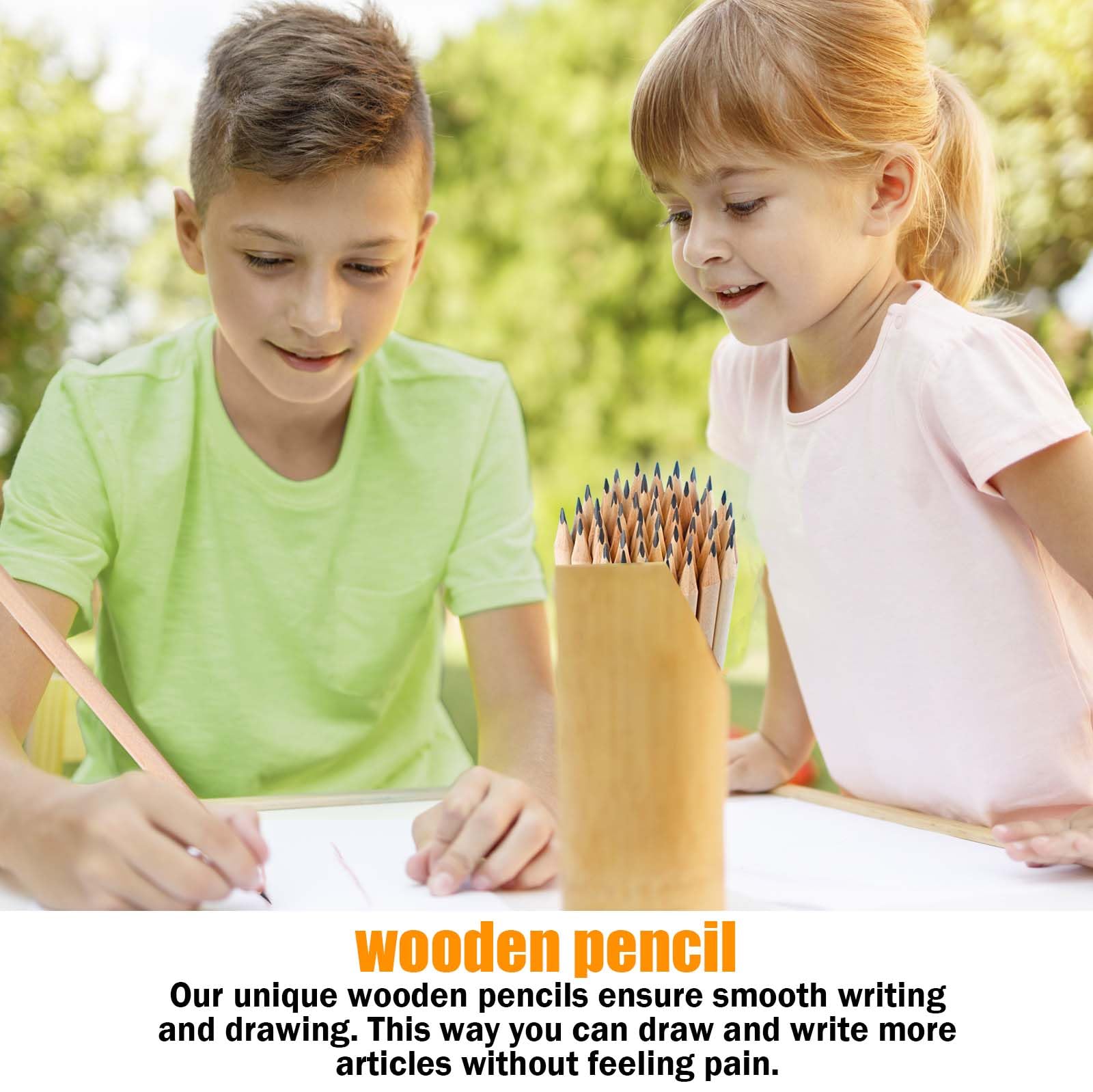 TH Golf Lot De 200 Mini Crayons à Papier Avec Gomme, Pré-aiguisés, Mine