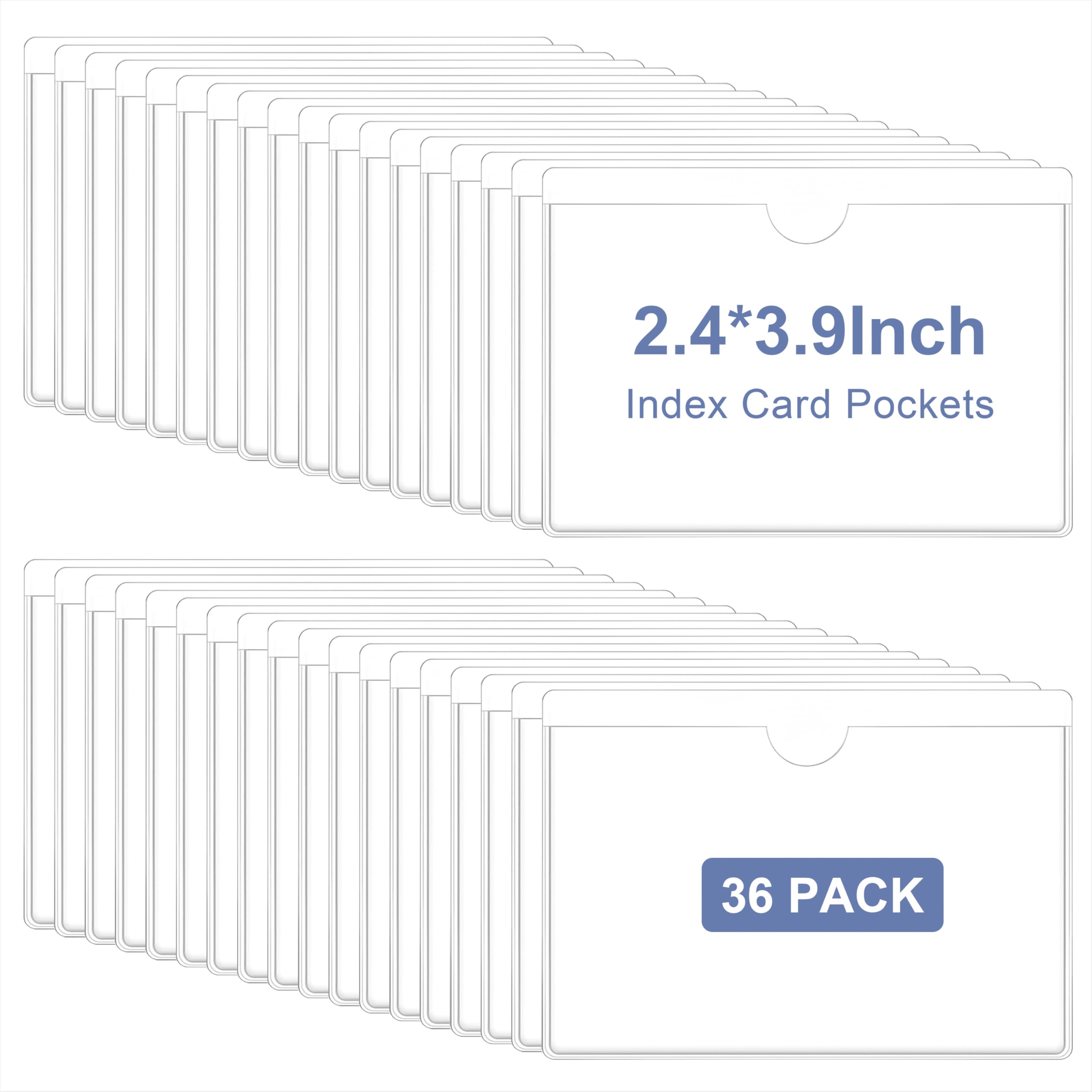 Samoprzylepne naklejki na etykiety, 36 sztuk, wodoodporne koszulki na wizytówki, do biura, domu, szkoły, pudełko do przechowywania, 10 x 6 cm
