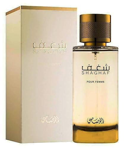 Shaghf - Perfume árabe para mujer EDP - Eau de Parfum de 3.4fl oz (3.4 onzas)  Spray persa para mujer  Aroma suave con almendras, vainilla y café