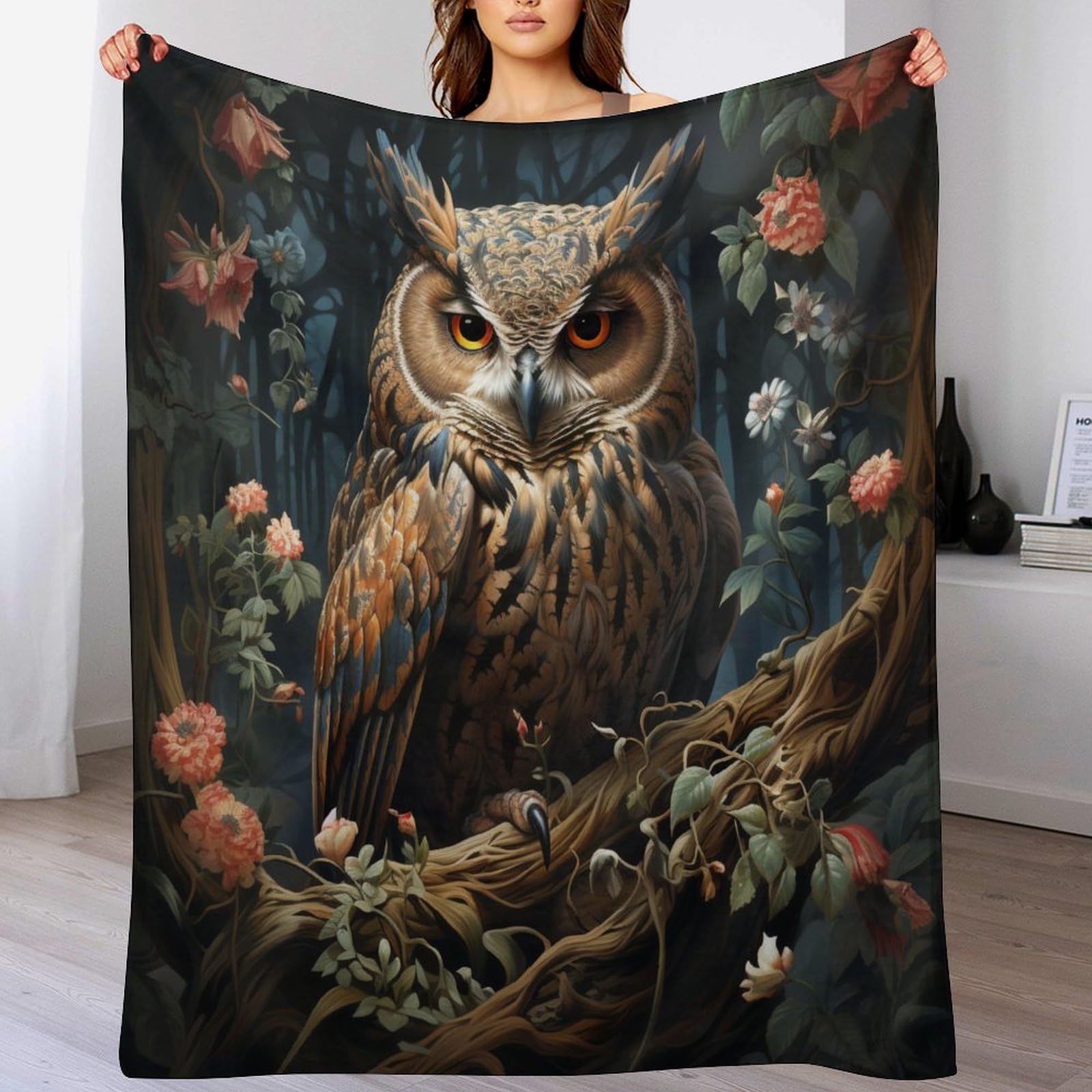 Couverture moelleuse hibou 150x200 cm une idée cadeau réconfortante