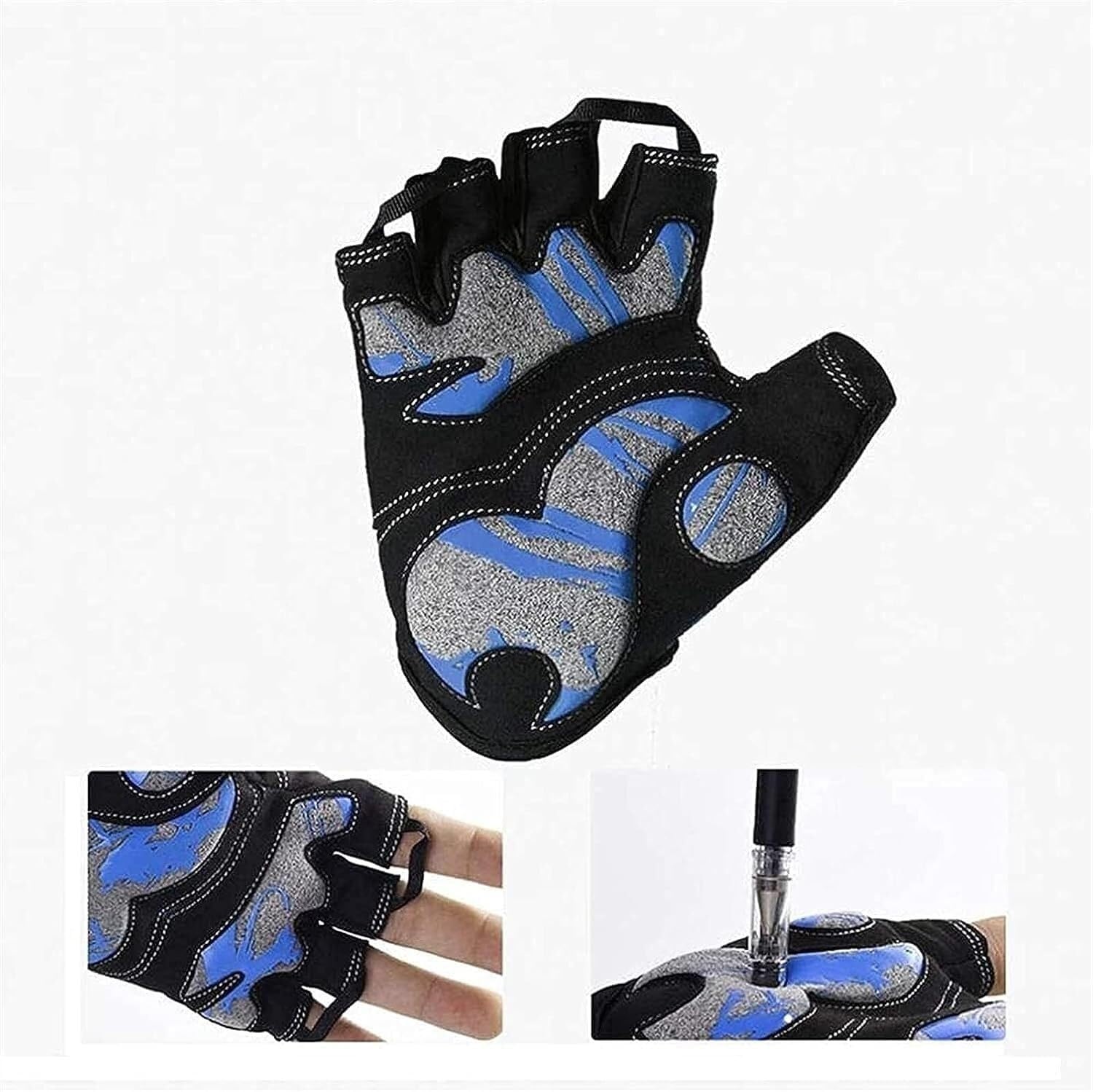 Guantes de Bici Guantes de Ciclismo Guante De Invierno Para Ciclismo, Guantes Térmicos De Piel Sintética Con Forro Polar Y Pantalla Táctil Para Motocicleta Y Bicicleta Deporte Guantes Guantes de Bicic