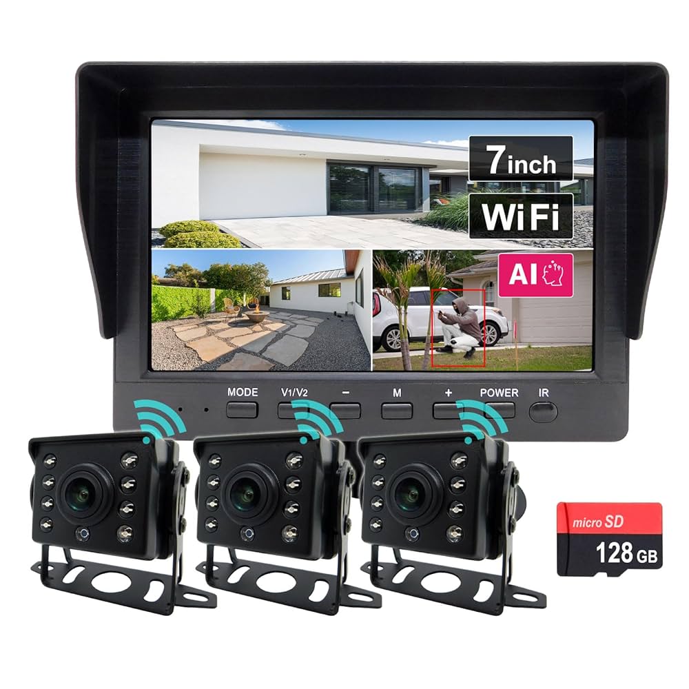 Amazon.co.jp: Broadwatch ワイヤレス防犯カメラセット モニター