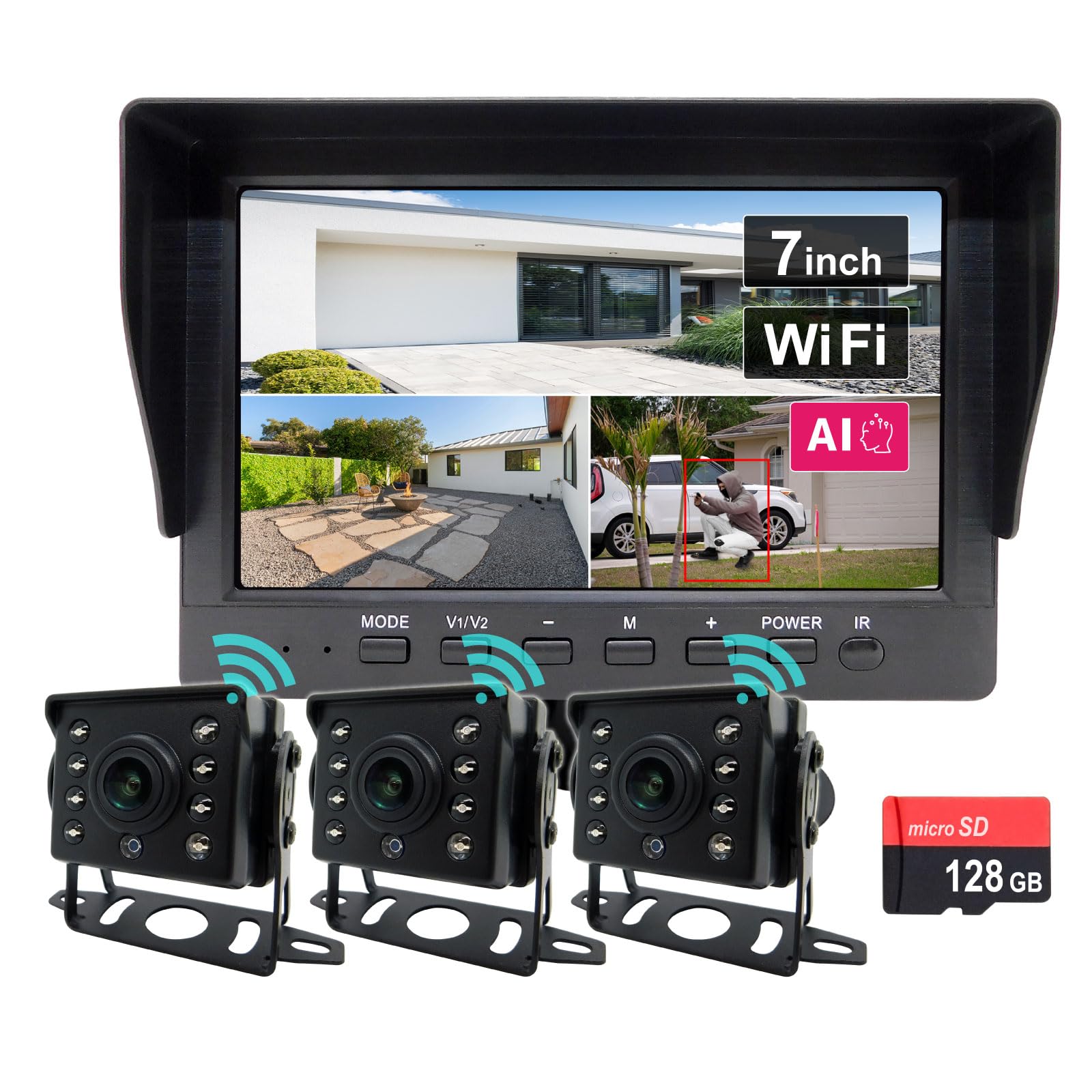 ブロードウォッチ 防犯・監視カメラ モニターセット Amazon.co.jp: Broadwatch 超小型 防犯カメラ 7インチモニター