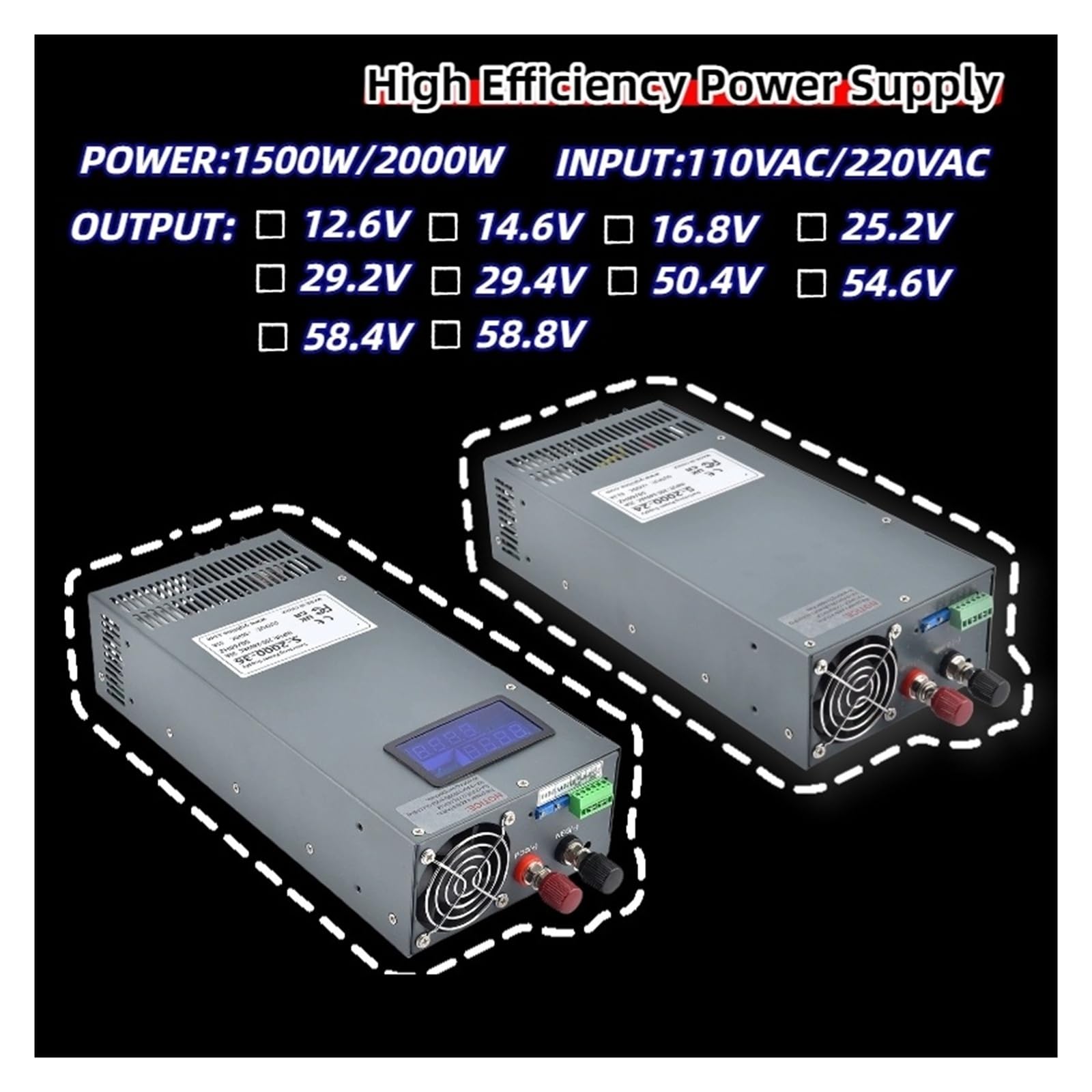 Convertisseur AC-DC d'alimentation à découpage DC 1,5 kW 2 kW