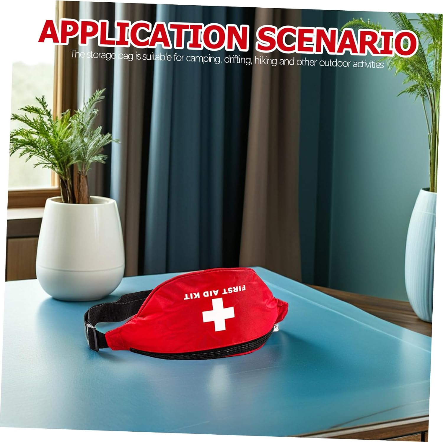 Portable Travel First Aid Kit Bag Compact Waterproof Waist Bag for Boating Kayaking