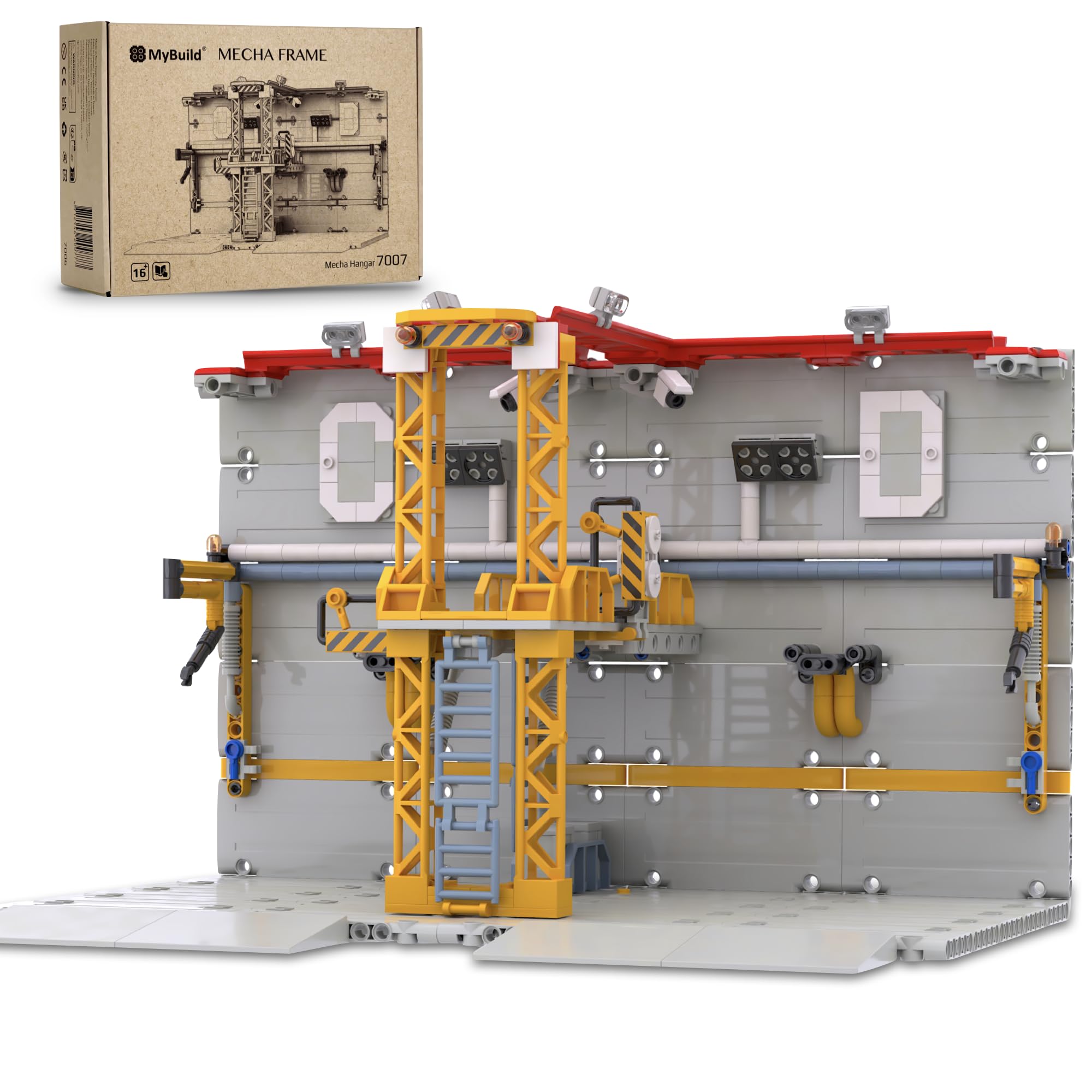 MyBuild（マイビルド） メカハンガー拡張ユニット 7007｜メカガレージ搭載｜整備タワー・アクセスプラットフォーム｜モジュラー式メカベース追加｜16歳以上