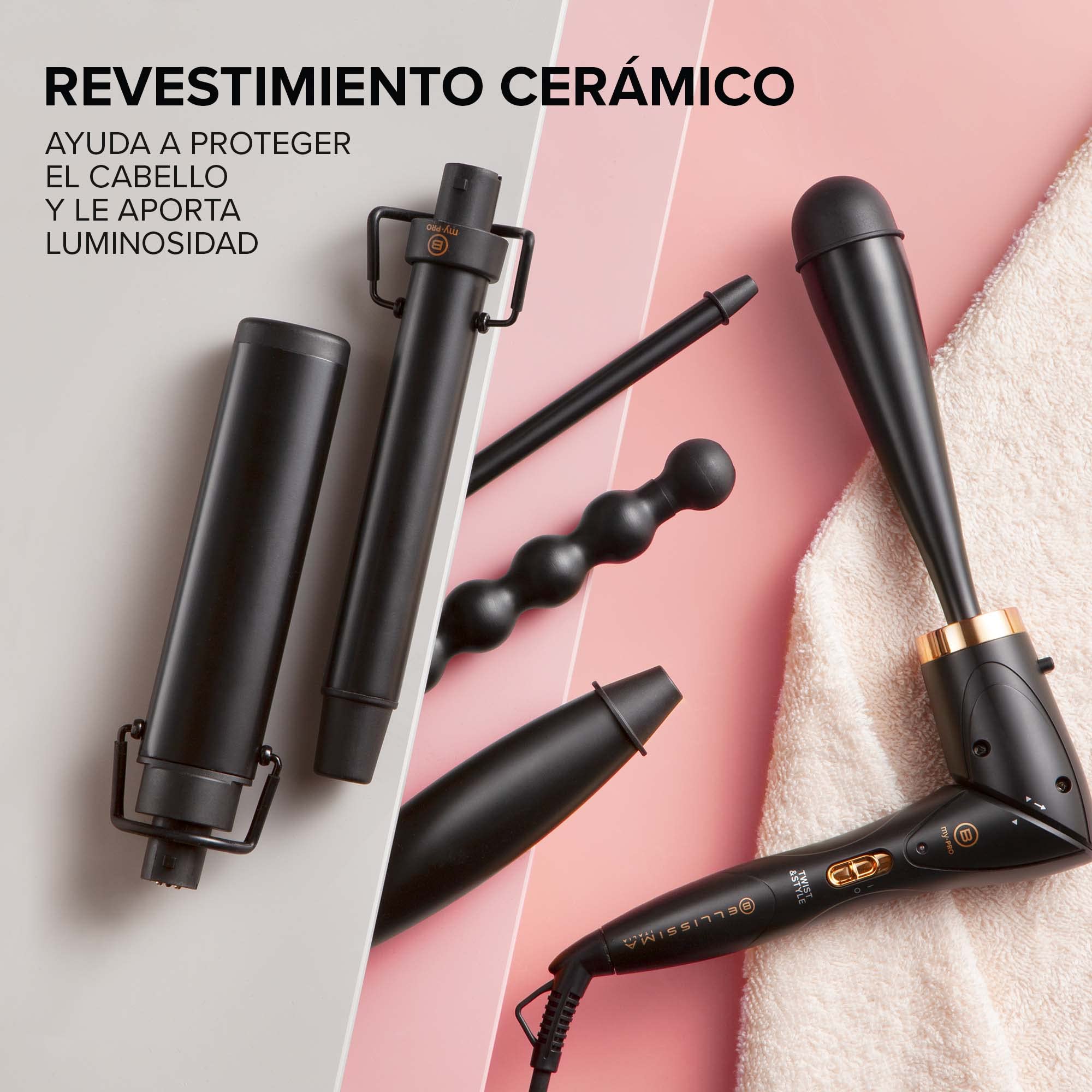 Bellissima Imetec My Pro Twist & Style GT22 100 Base para moldeadora de pelo temperatura automática giro 90º