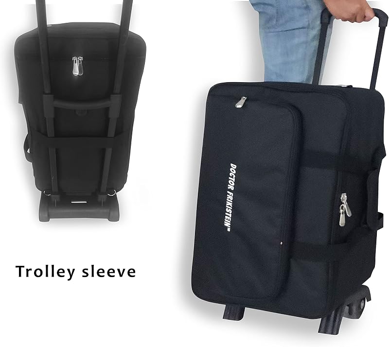 Doctor Frikistein Társasjáték Hátizsák - Nagy Kapacitású Táska 10mm Párnázással, Fogantyúval és Vállpánttal, Fekete Nylon