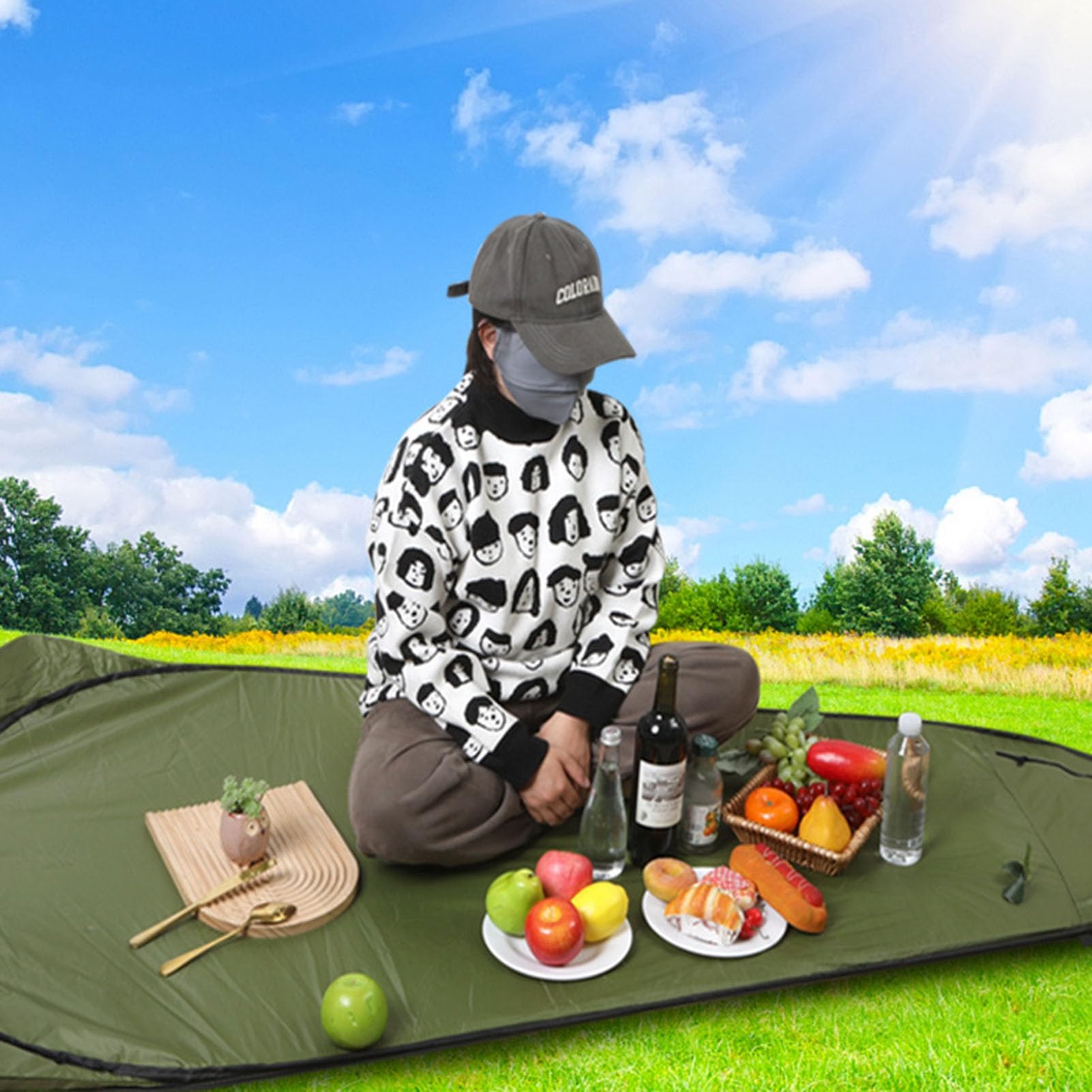 Tente de douche pop-up, tente de vestiaire portable avec brise-vue, protection UV et matériau imperméable, tente de toilette pliable pour camping, festivals et activités de plein air, vert