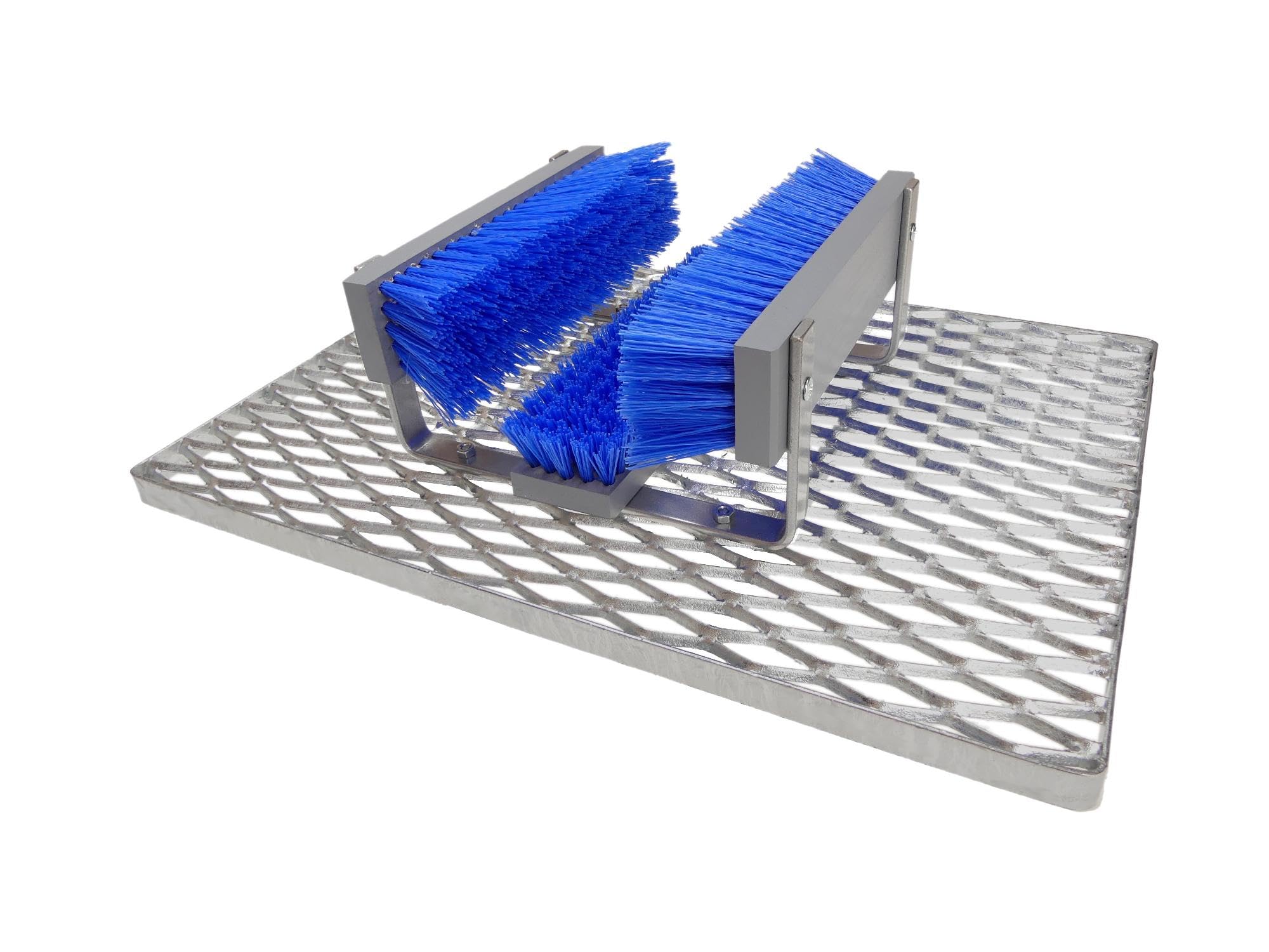Grattoir à Chaussures extérieur avec 3 brosses – Paillasson Robuste en Acier, Nettoyeur de Chaussures antidérapant sans Fixation, pour Atelier, Chantier, entrée