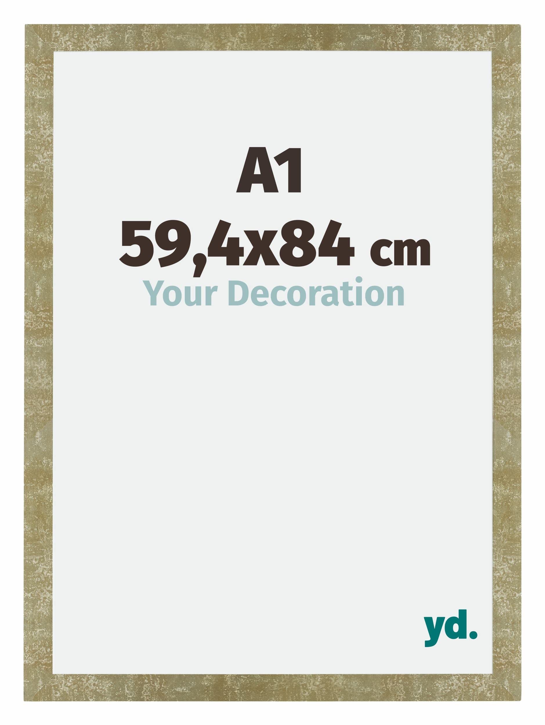 Your Decoration - Puzzle frame A1 59,4x84 - Gold Antique - Puzzle frame 1500-2000 Pieces - MDF Photoframe - Mura