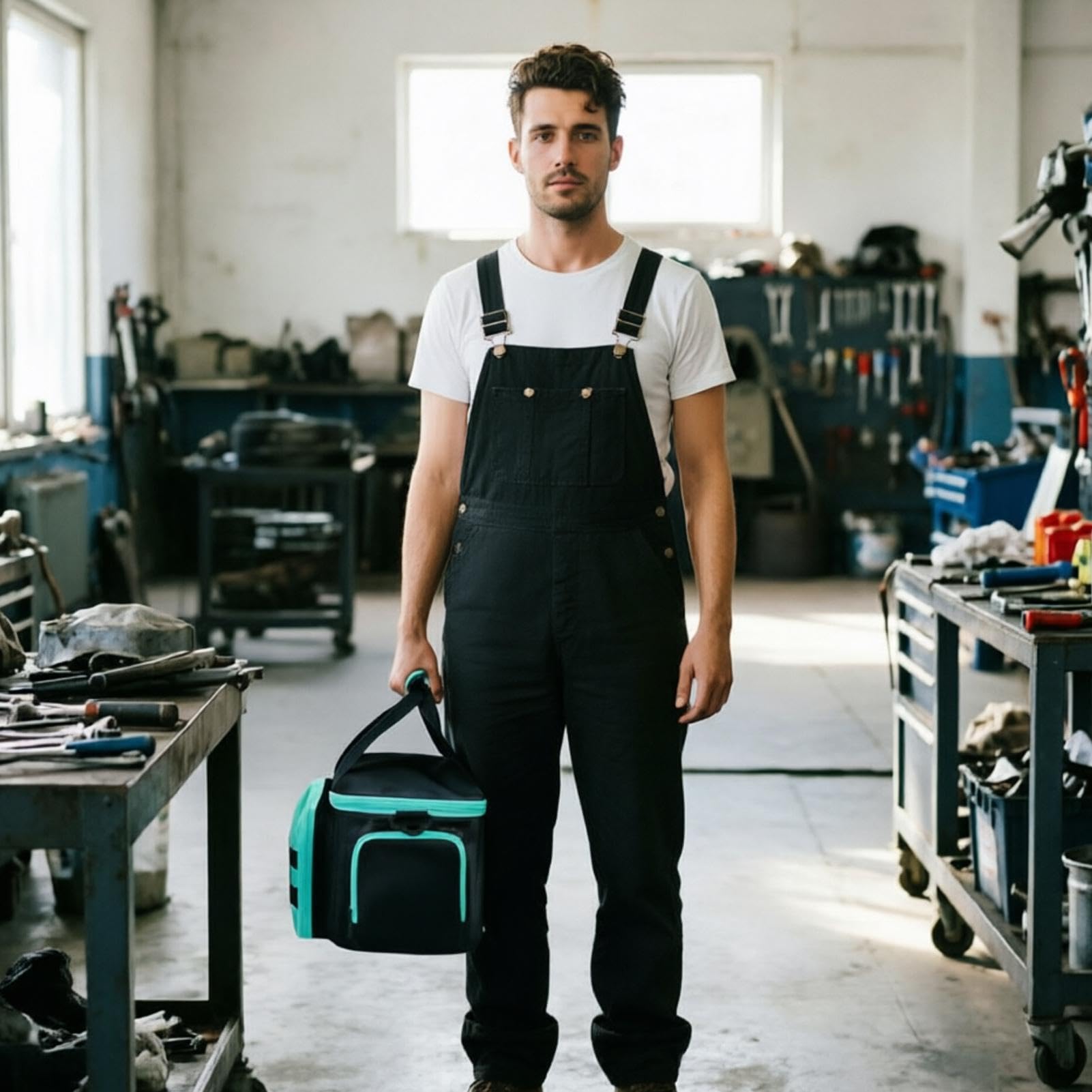 Bolsa Tote De Herramientas Organizador grande de tela Oxford | Tote Para Herramientas Con Asa Para Electricista Carpintero Trabajo Jardín Dormitorio Universidad Viaje Construcción Camping