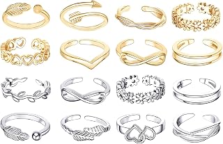 MAGIDOVE 24PCS Adjustable Toe Rings for Women - Open Knot Summer Beach Foot Jewelry Set