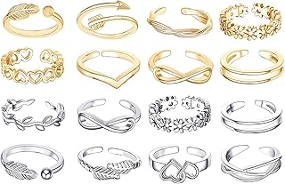 MAGIDOVE 24PCS Adjustable Toe Rings for Women Open Toe Ring Knot Toe Ring Summer