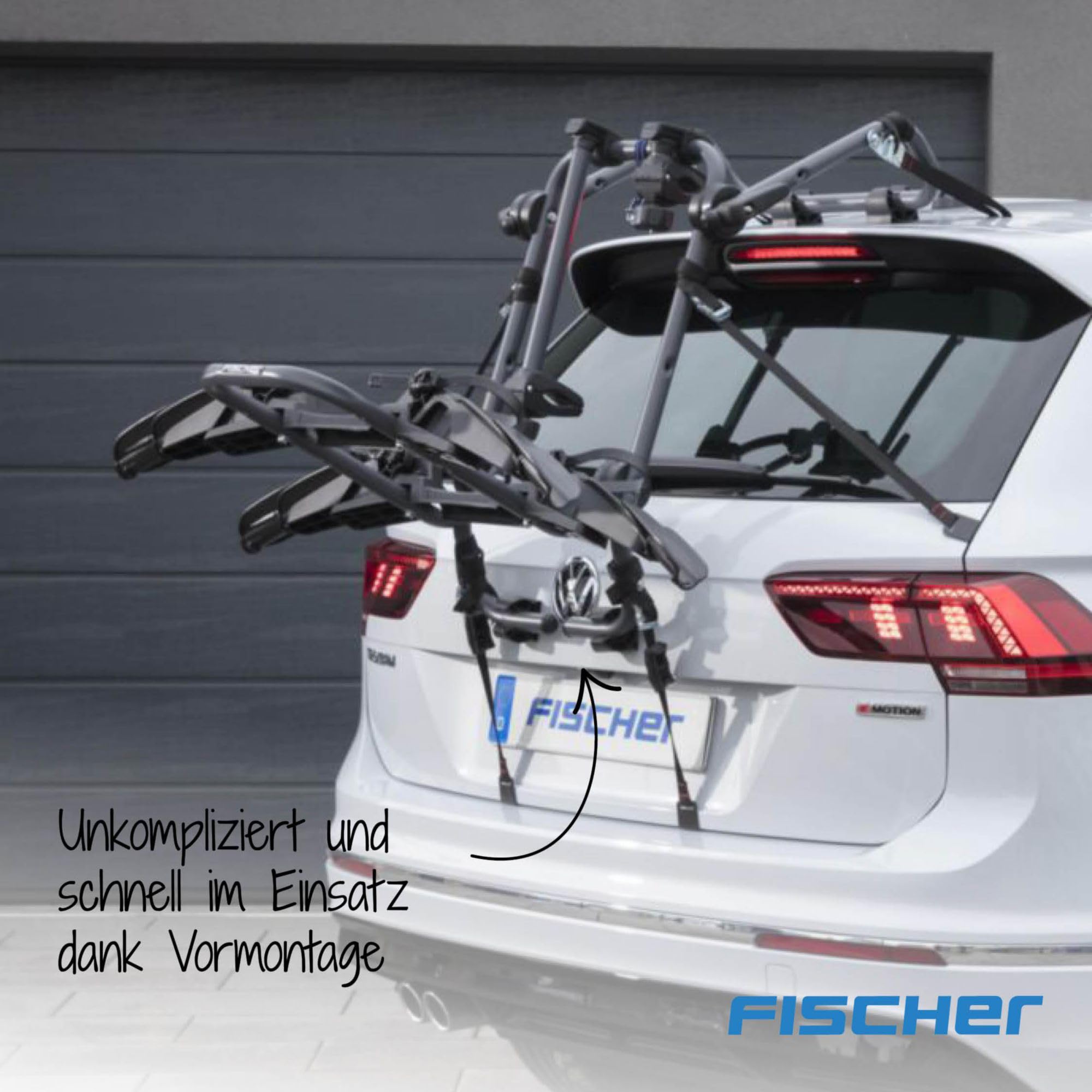 Fischer Portabici Posteriore Montaggio per Bagagliaio