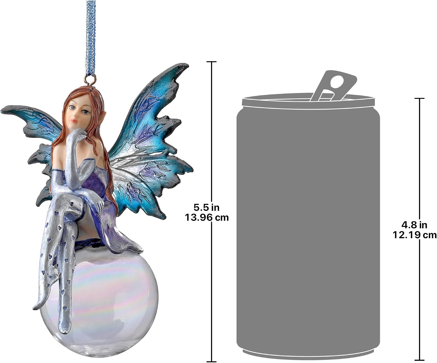 Design Toscano The Snow Fairy Goddess Holiday Ornament, Single