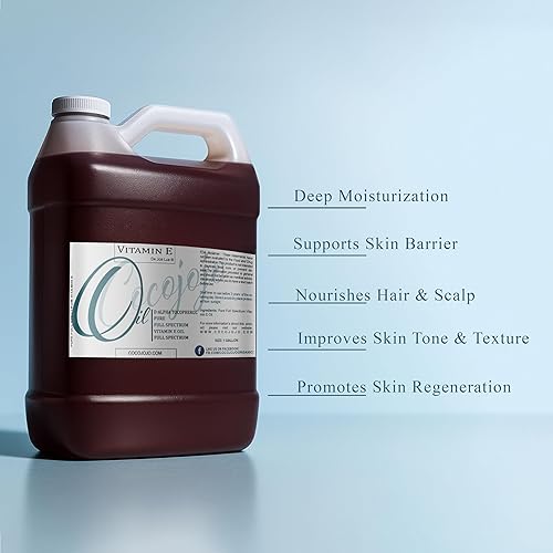 Miniatura 3 de Aceite de vitamina E puro y sin diluir, espectro completo, alfa tocoferol, 75,000 UI - 1 galón - para piel, cabello, uñas, cuidado corporal