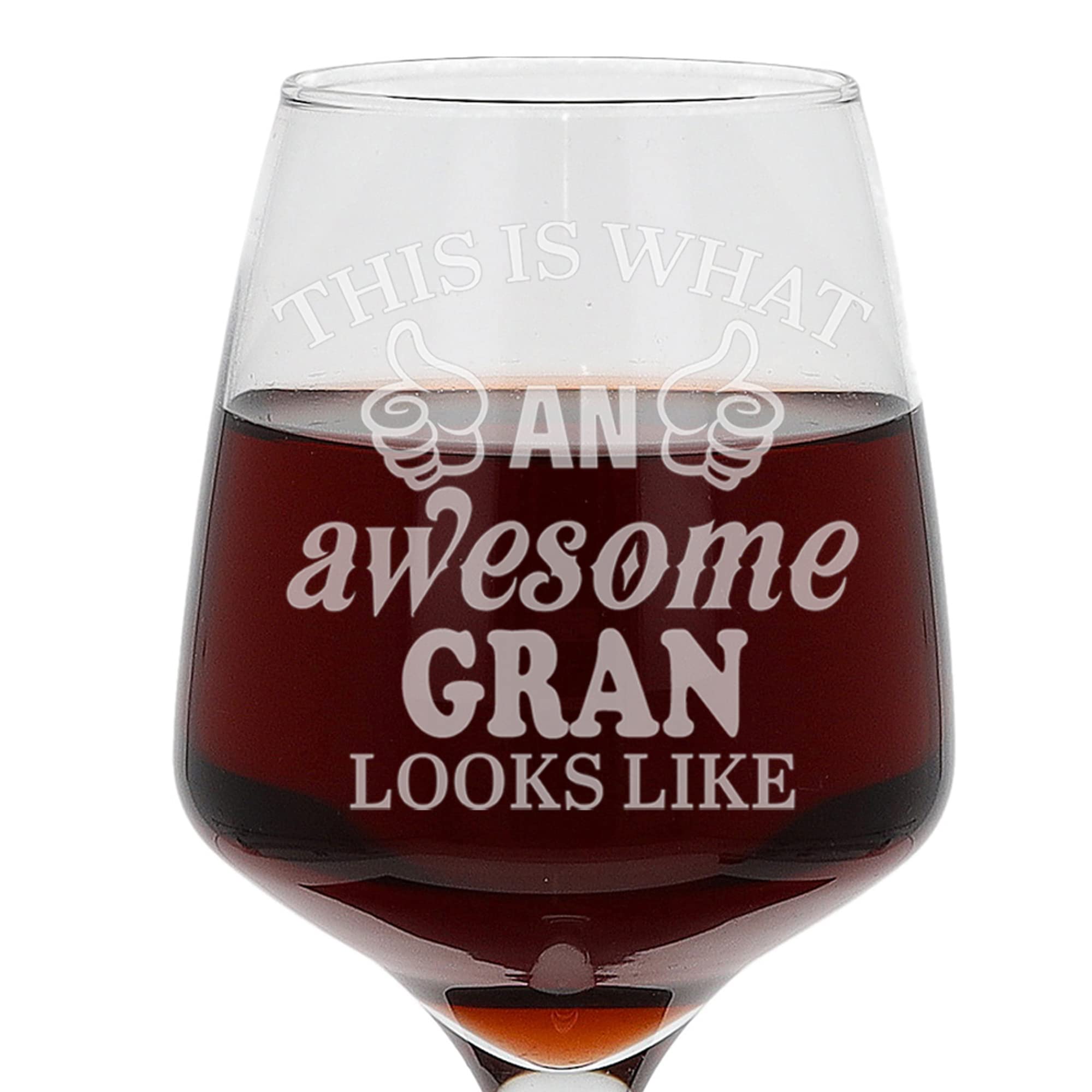 Verre à vin gravé 400ml Gran Awesome pour offrir au quotidien