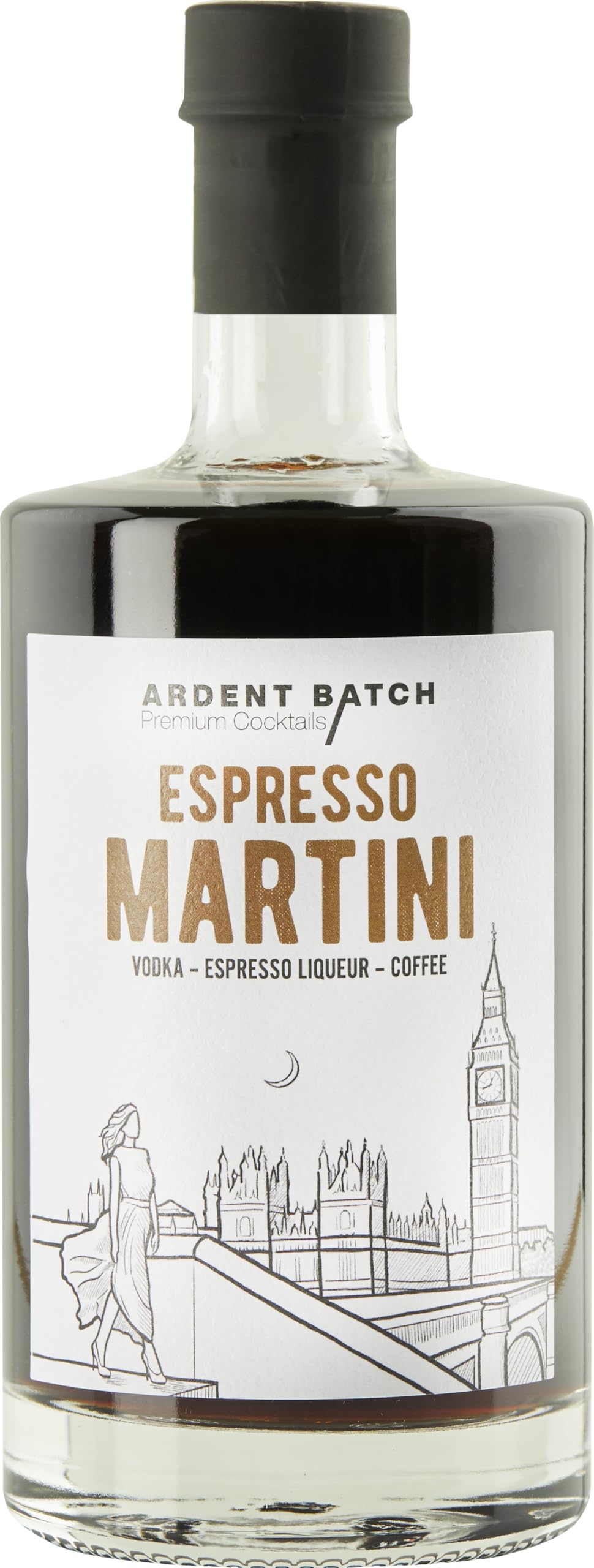 Ardent Batch Premium Cocktails – No. 3 The Espresso Martini 22,2% vol. Vodka-Espresso Liqueur-Coffee – trinkfertiger Cocktail (1 x 0.5 l)