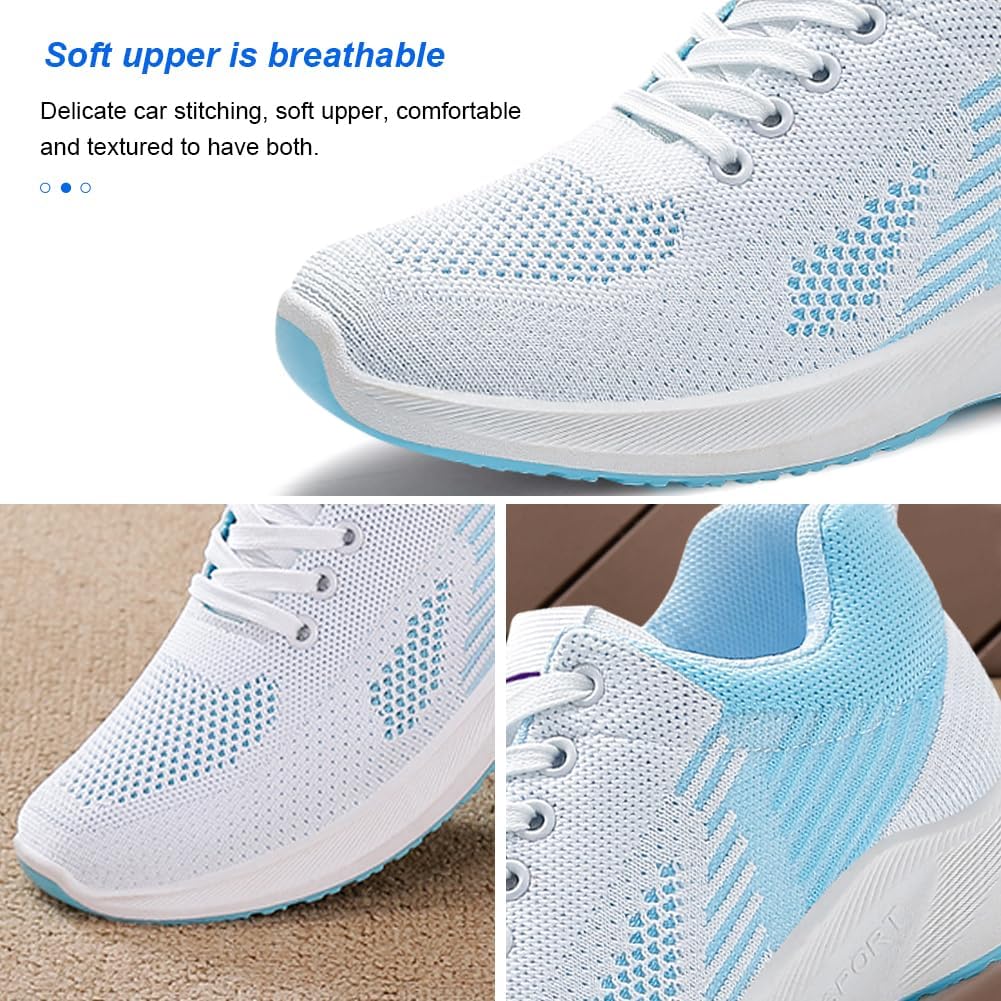 Padgene Womens Sneakers Lightweight Tennis Walking Shoes Sports Running Shoes for Woman Mesh Breathable Gym Fashion Sneakers Athletic Comfortable Casual - Image 5