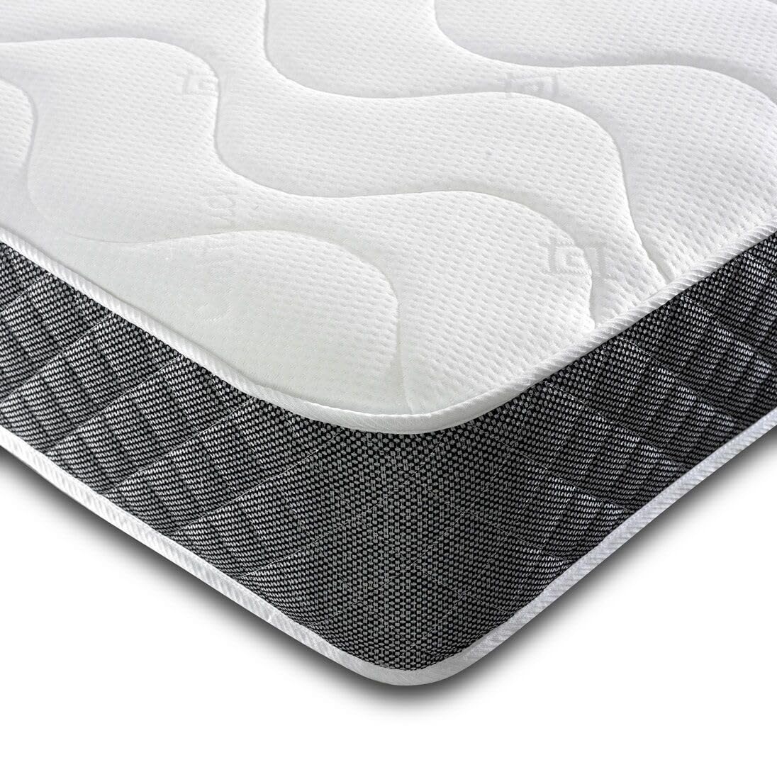 Single Mattress 90x190cm, 3FT Memory Foam & Spring Mattress With 16cm Deep Hybrid Mattress, Soft-Medium Feel, Hypoallergenic & Fire-Retardant – Perfect for Kids & Young Adults (90 × 190cm)