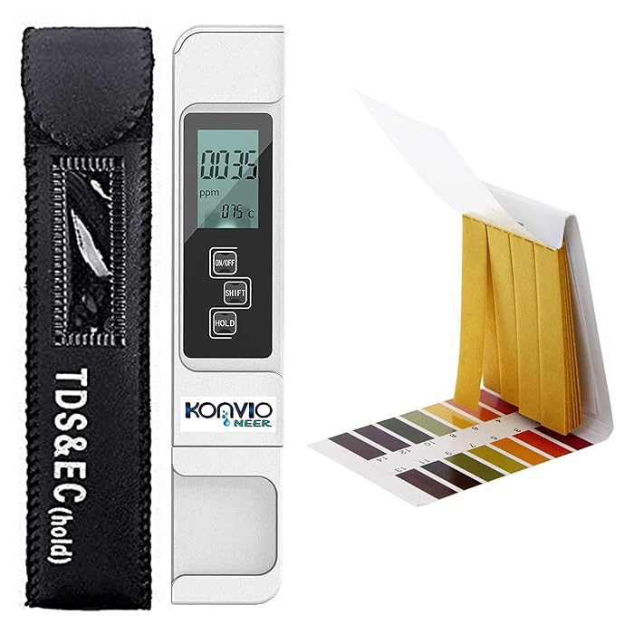 Buy Konvio Neer TDS EC Meter and pH Strip for Water Testing Kit