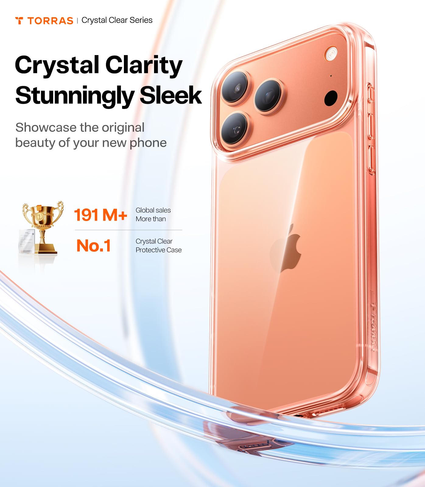 TORRAS for iPhone 17 Pro Case Crystal Clear, Ultra-Thin, 2025 Upgraded Non-Yellowing, Military-Grade Protection, Transparent Slim Case for iPhone 17 Pro Phone Case, Soft, Anti-Scratch, Clear