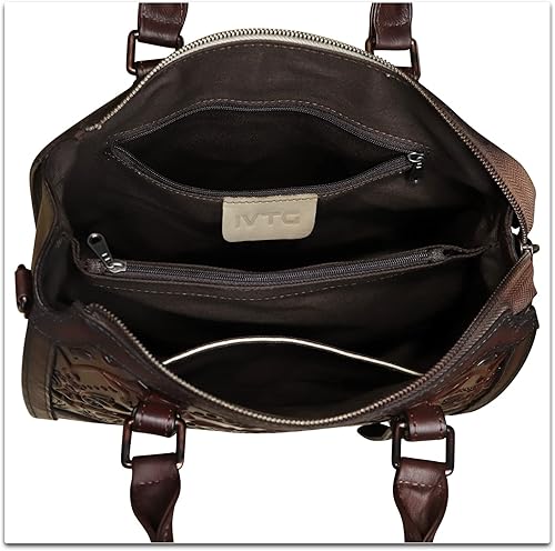 Miniatura 7 de Bolso bandolera de cuero genuino para mujer, con asa superior, hecho a mano, vintage, bolso de mano