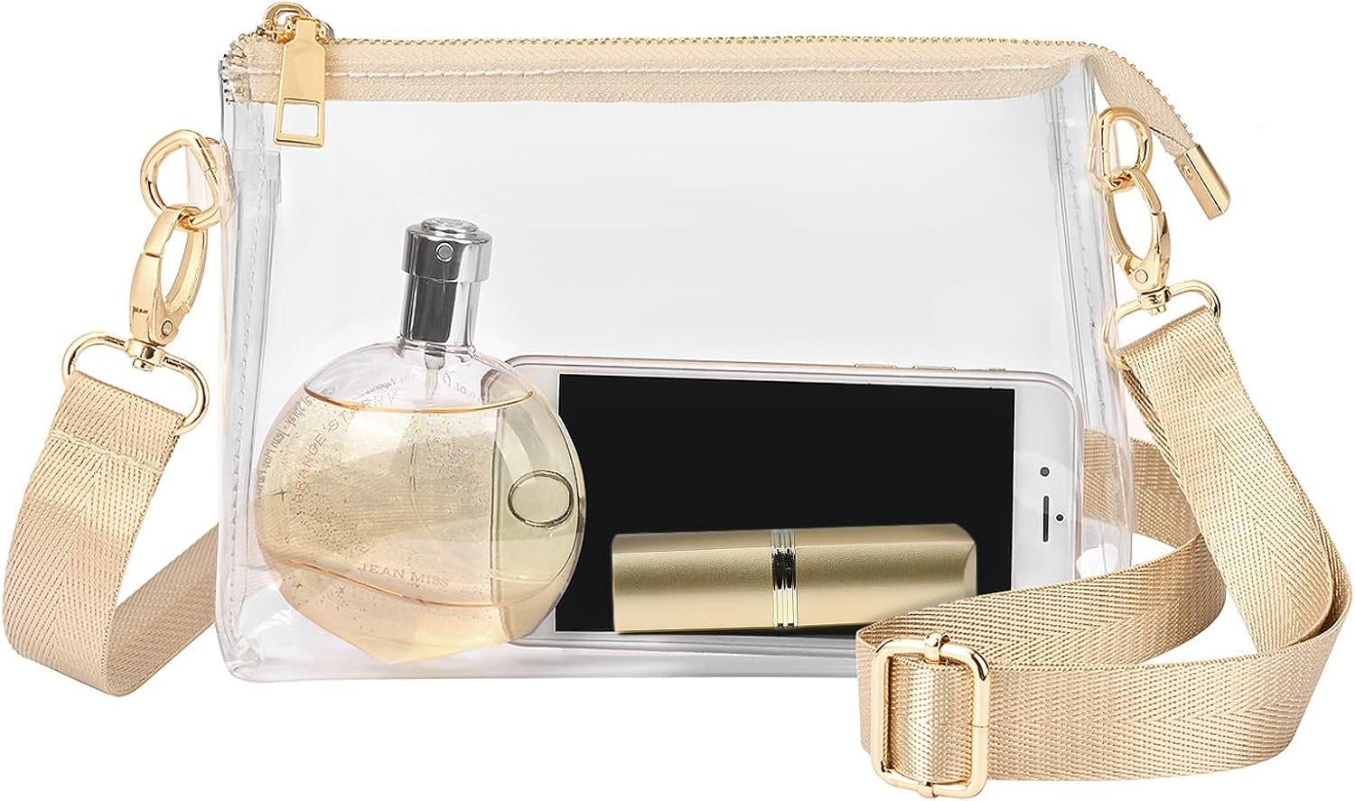 Clear Purse for Women - Stadium Approved Crossbody Bag, Small Stadium Bag for Concerts & Sports Events