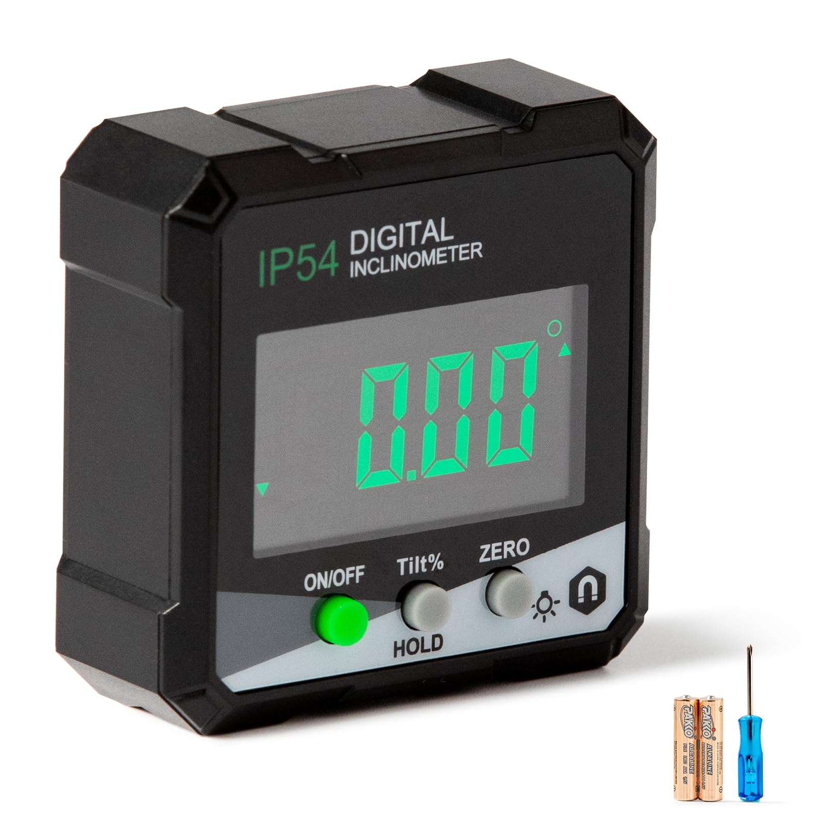 SCITOOLS Digital Angle Meter IP54 Waterproof Dustproof 0-360° Measurement Range Angle Ruler Protractor LCD Screen Easy to Carry Readily Automatic Power Off Inclinometer Japanese Instruction Manual : D
